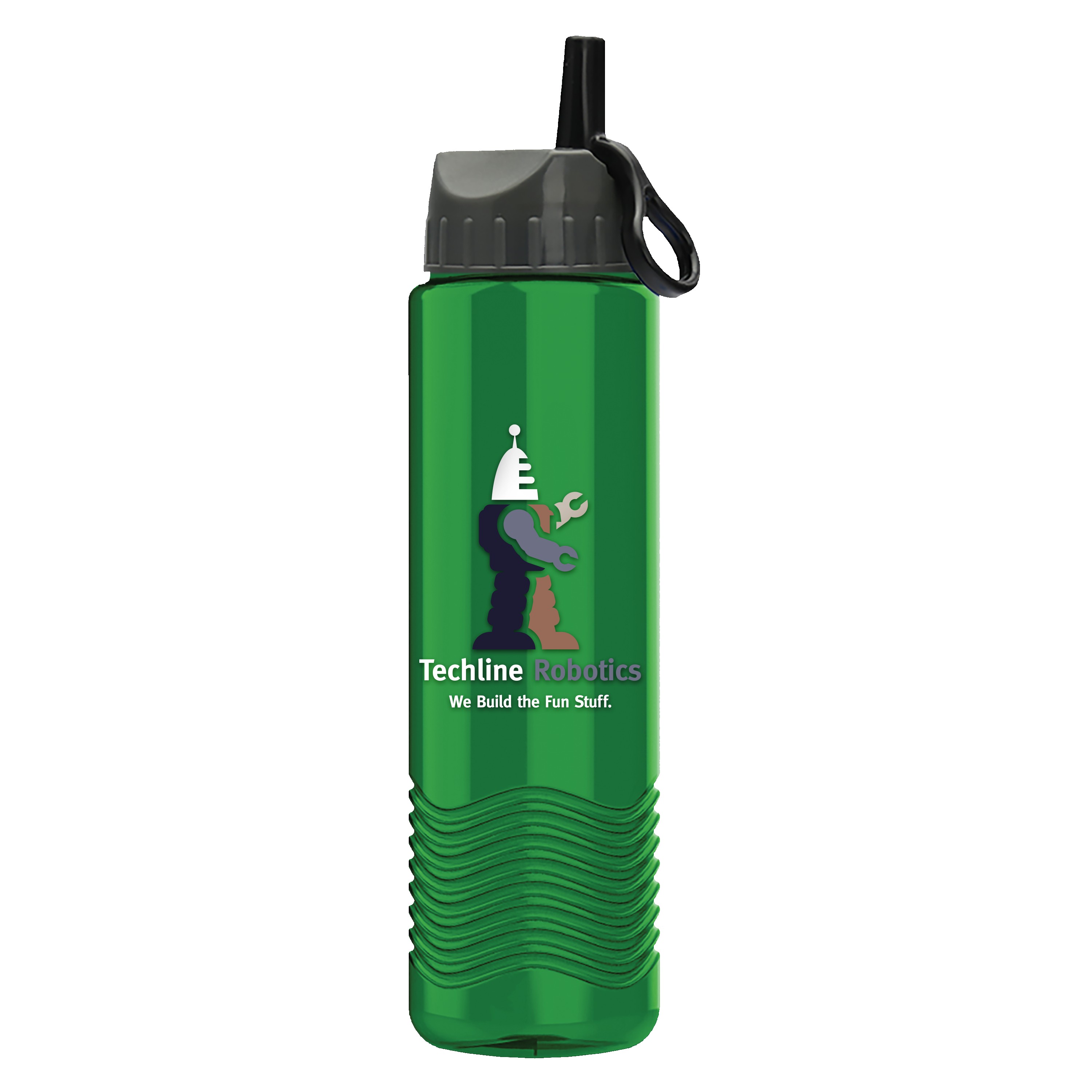 Picture of Garyline® Wave Tritan® Bottle with Ring-Straw Lid - 24 oz.