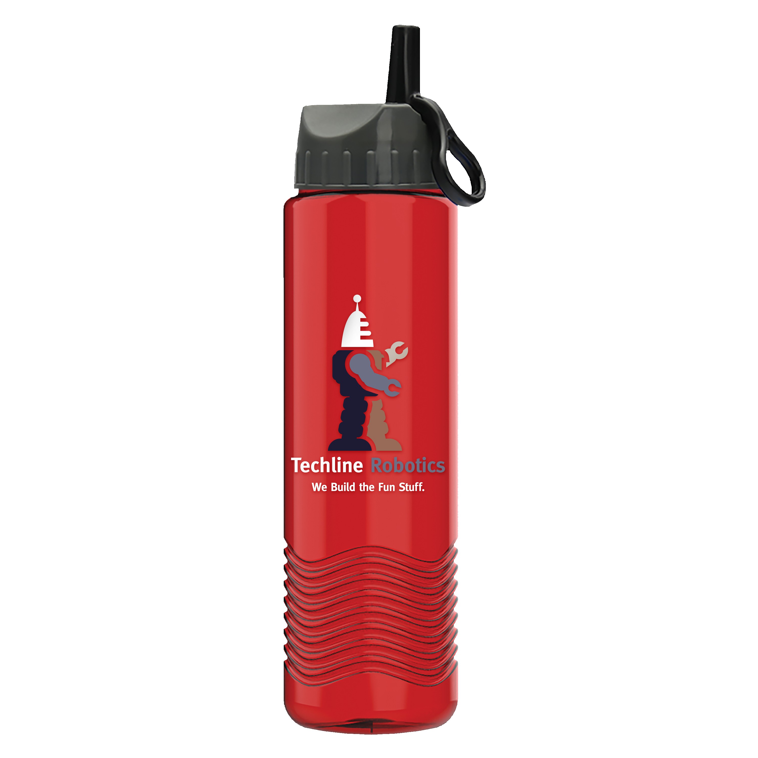 Picture of Garyline® Wave Tritan® Bottle with Ring-Straw Lid - 24 oz.