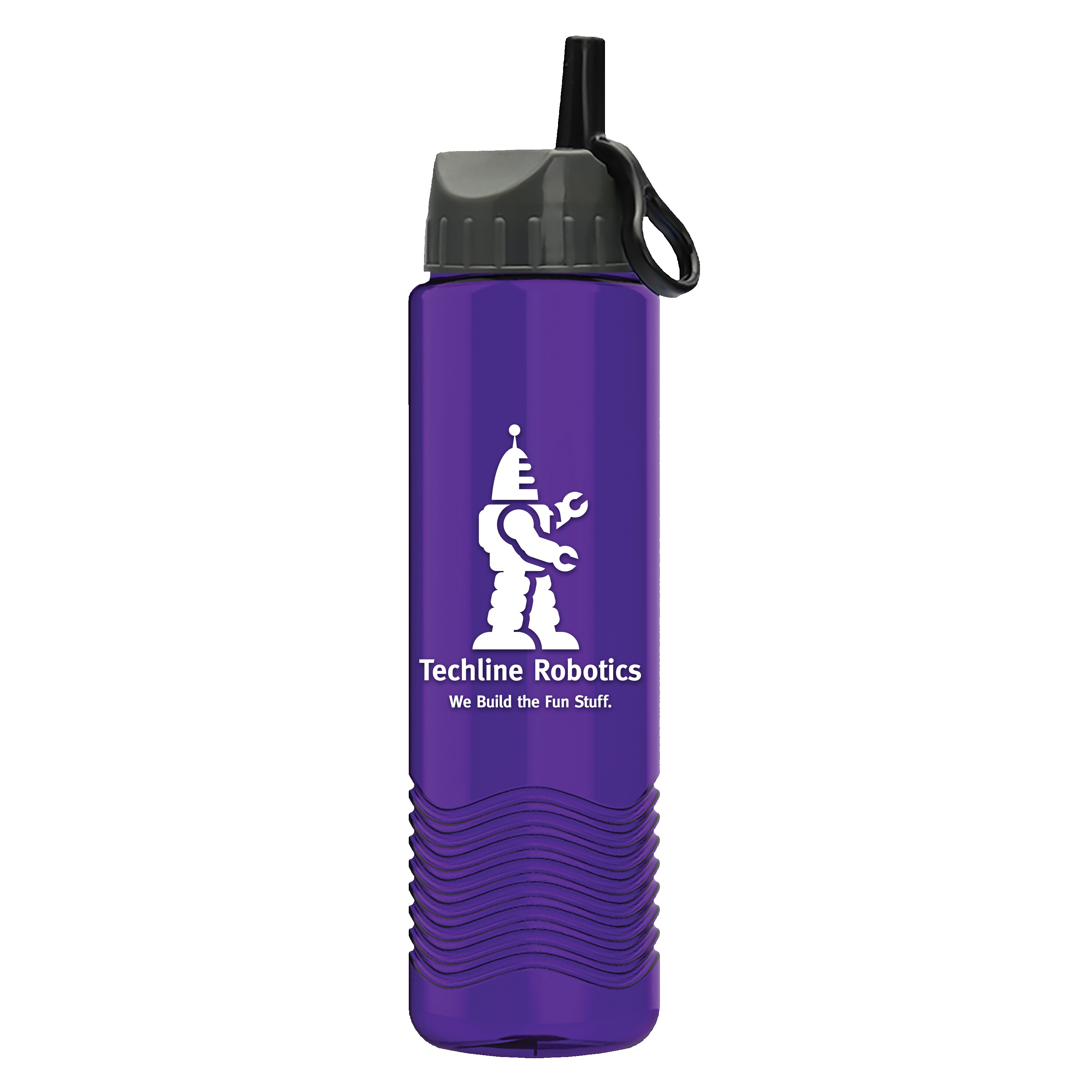 Picture of Garyline® Wave Tritan® Bottle with Ring-Straw Lid - 24 oz.