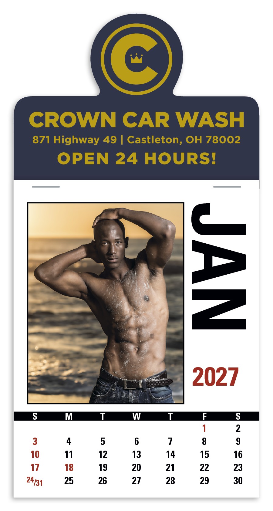 Picture of Triumph® Calendars Press-N-Stick Male Call Calendar