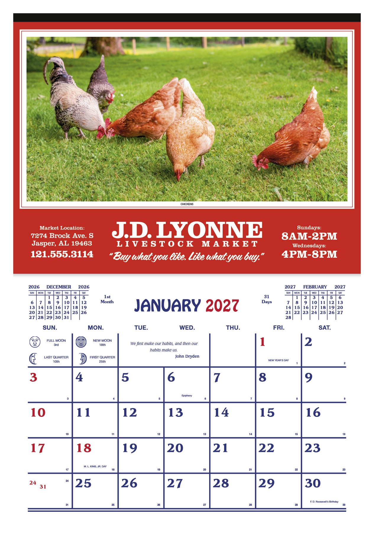 Picture of Skinner & Kennedy® Farm Calendar