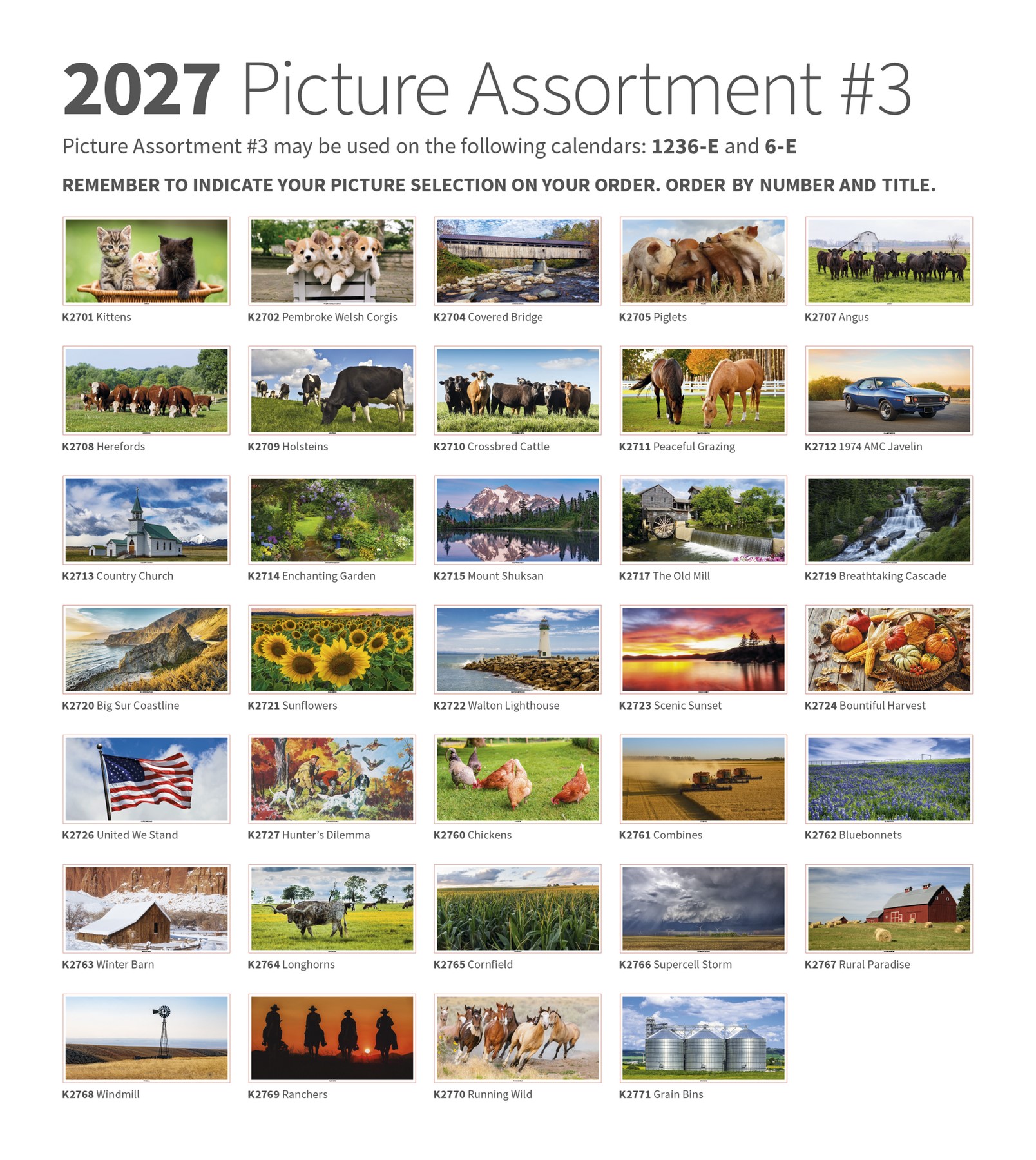 Picture of Skinner & Kennedy® Farm Calendar
