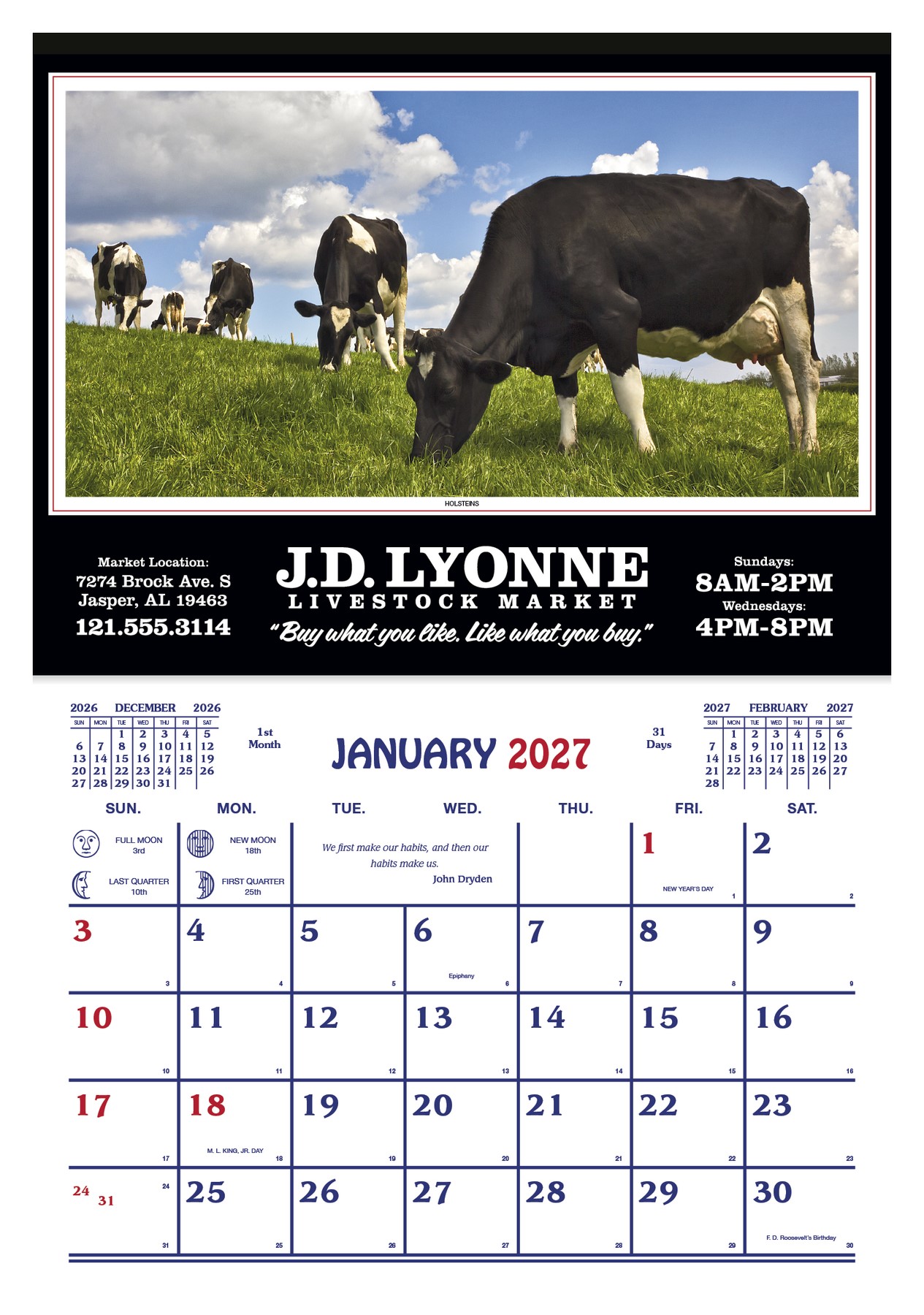 Picture of Skinner & Kennedy® Farm Calendar