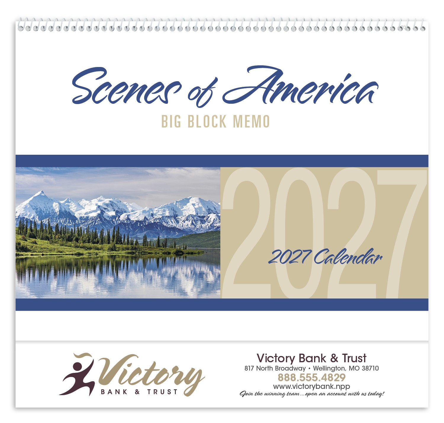 Picture of Triumph® Calendars Scenes of America Big Block Memo Calendar