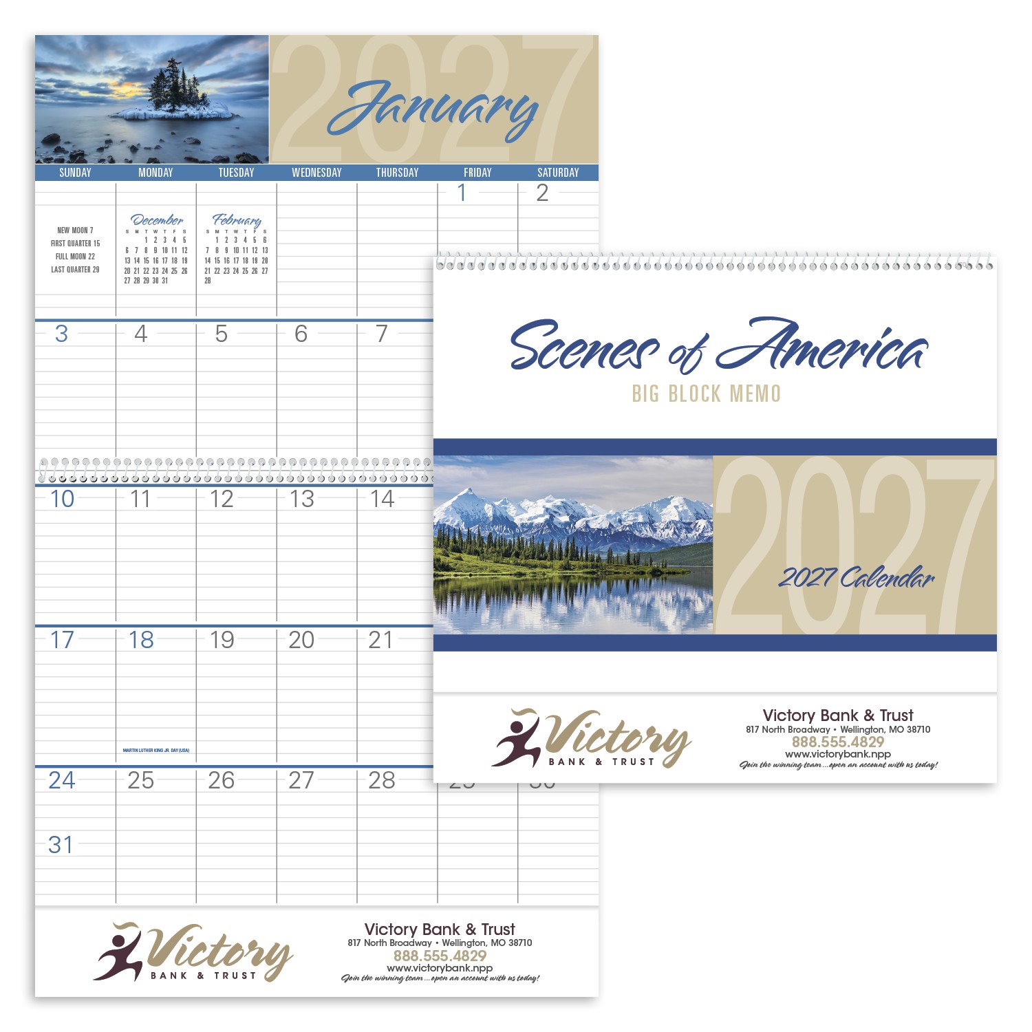 Picture of Triumph® Calendars Scenes of America Big Block Memo Calendar