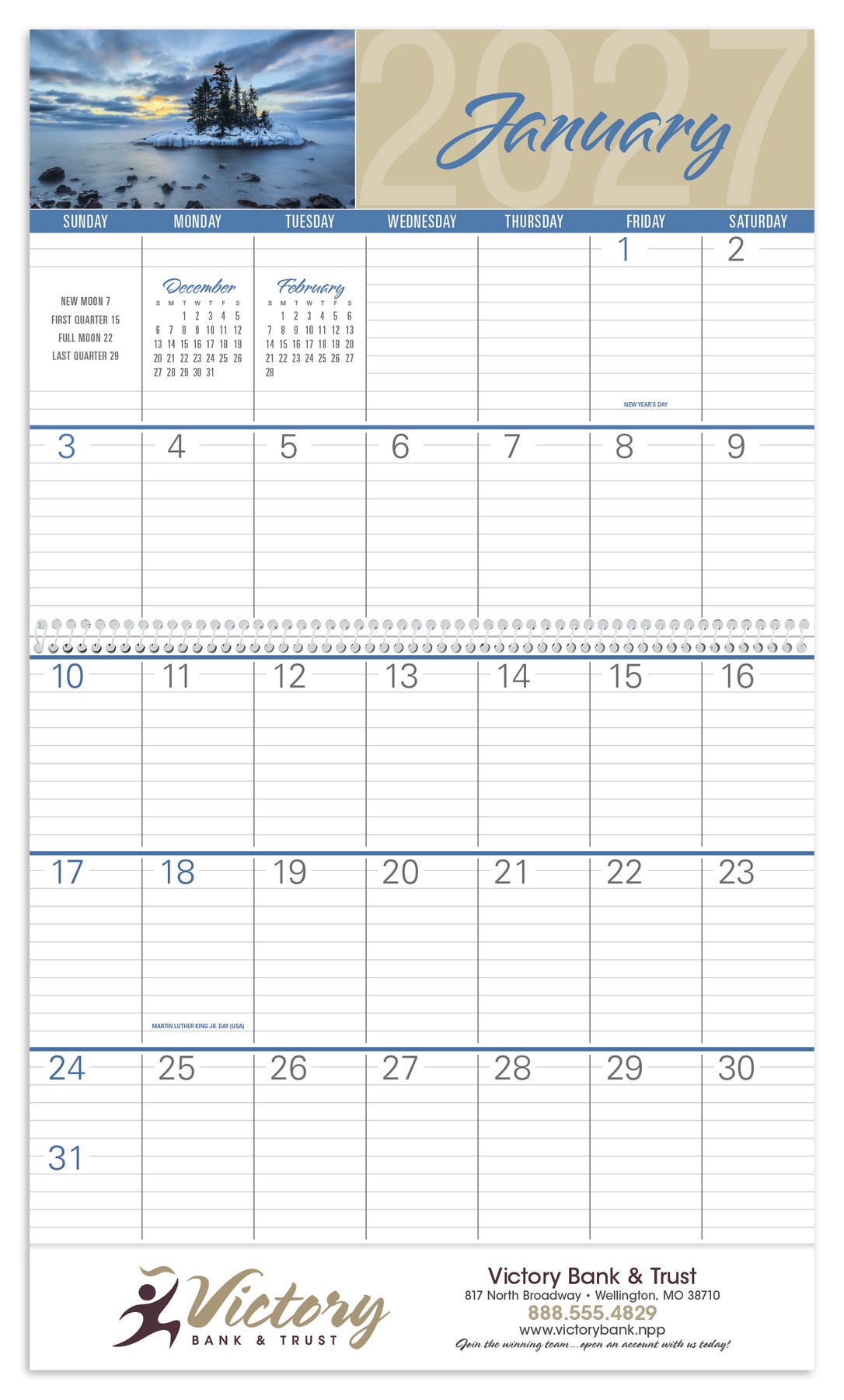 Picture of Triumph® Calendars Scenes of America Big Block Memo Calendar