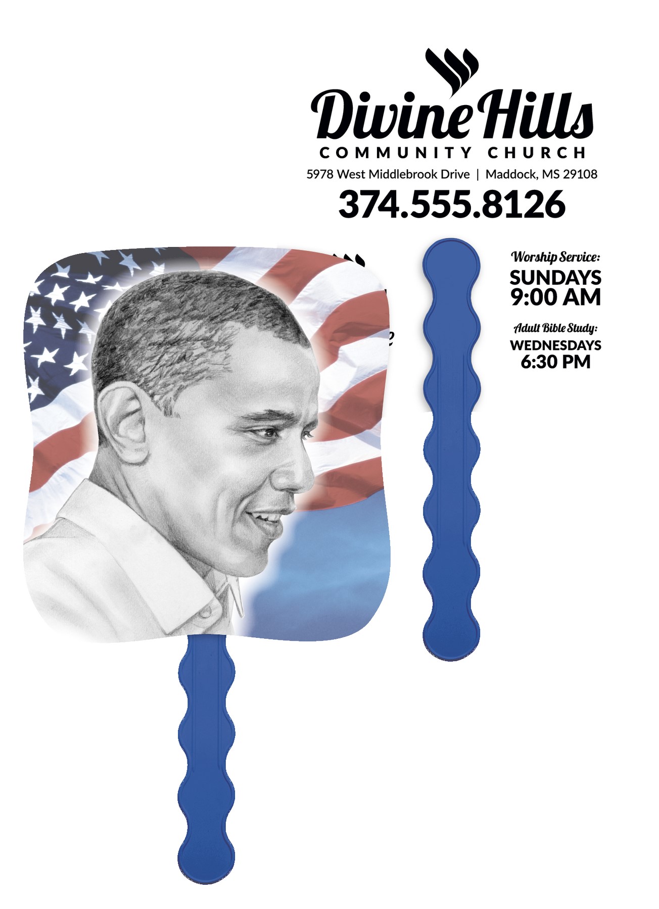 Picture of Skinner & Kennedy® President Barack Obama - Pictorial Fan