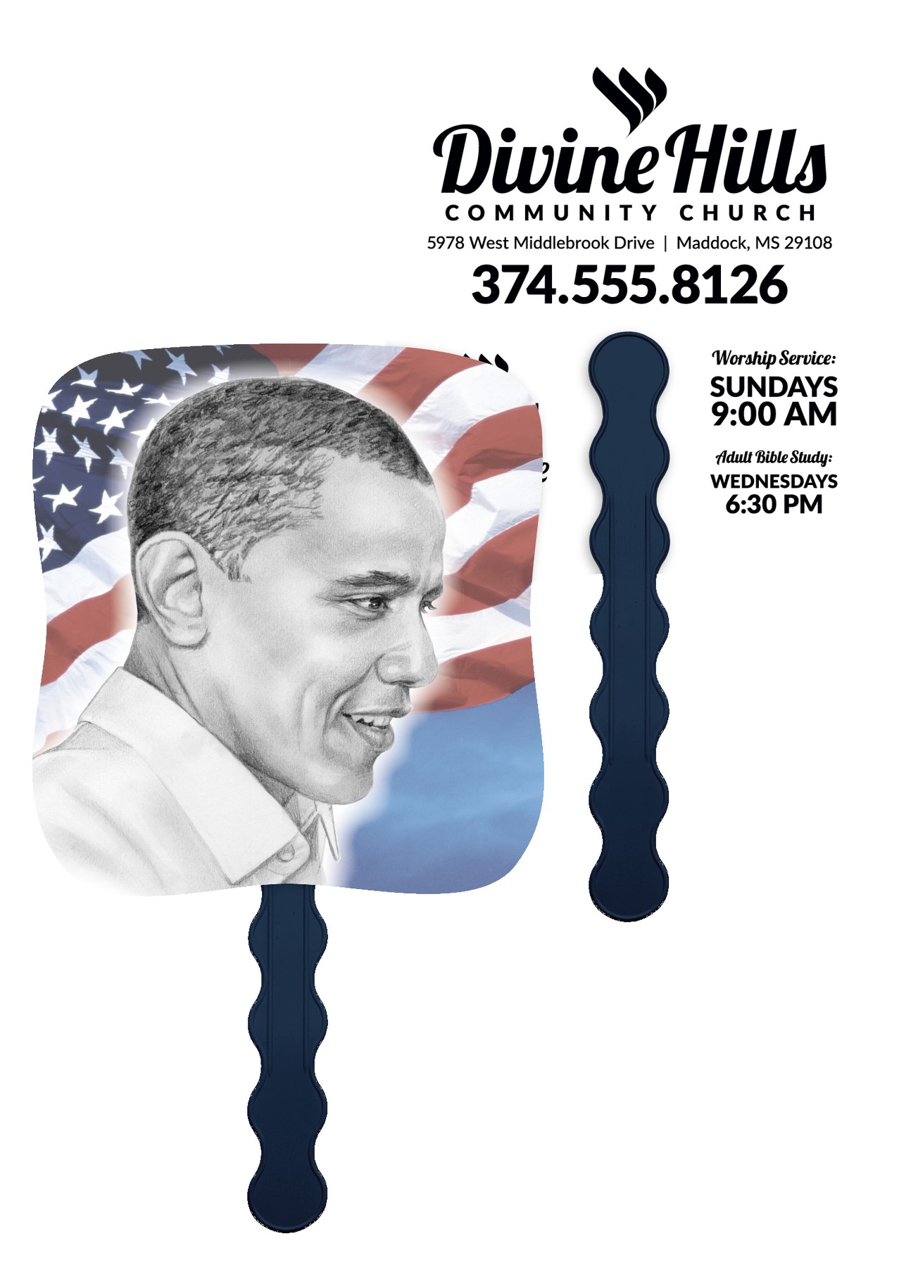 Picture of Skinner & Kennedy® President Barack Obama - Pictorial Fan