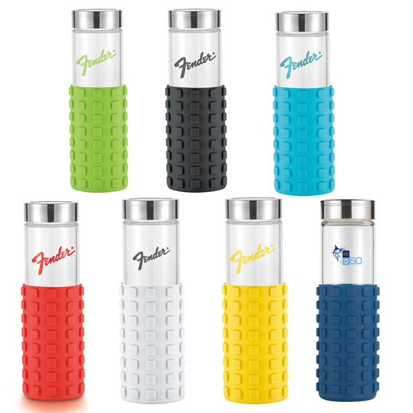 Picture of 20 oz Silicone Grip Square Bottle