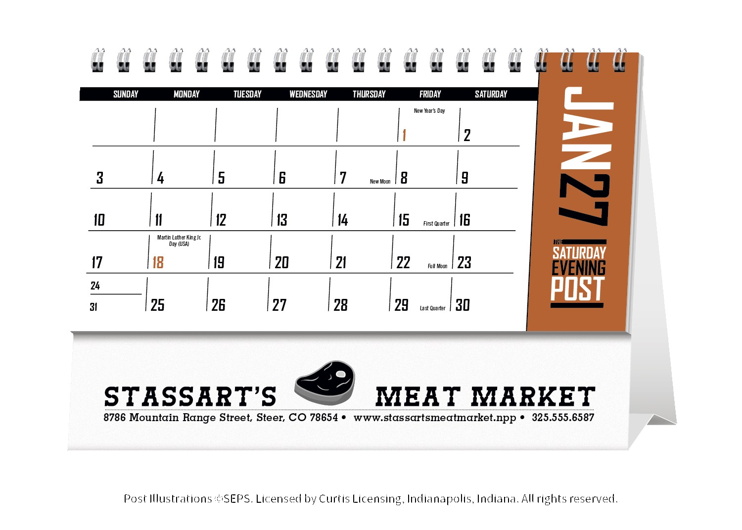 Picture of Triumph® Calendars The Saturday Evening Post Desk Calendar