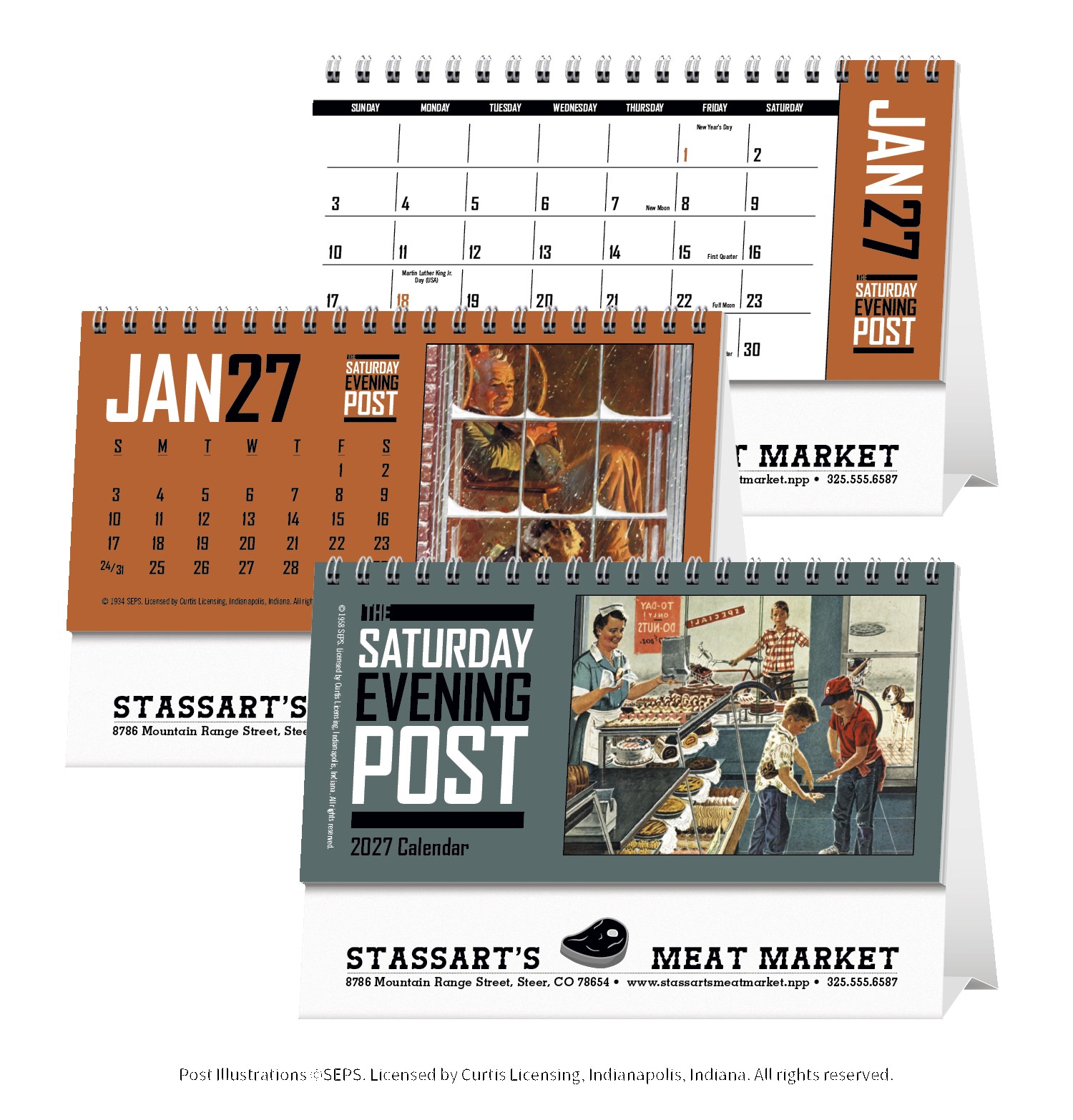 Picture of Triumph® Calendars The Saturday Evening Post Desk Calendar