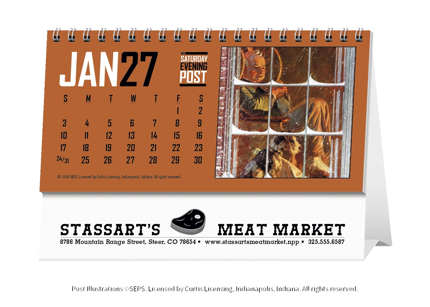Picture of Triumph® Calendars The Saturday Evening Post Desk Calendar