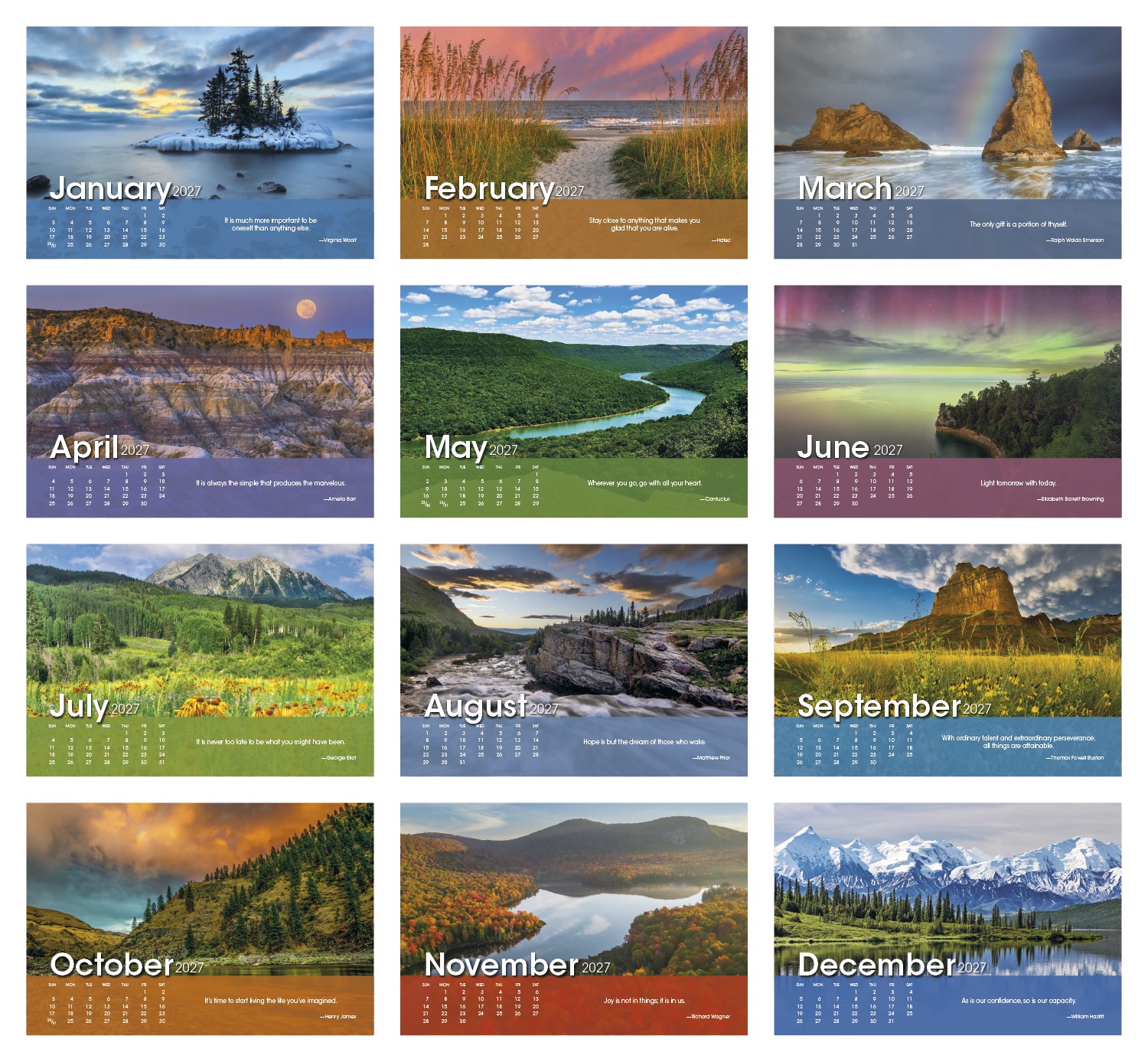 Picture of Triumph® Calendars Scenic Moments Large Desk Calendar