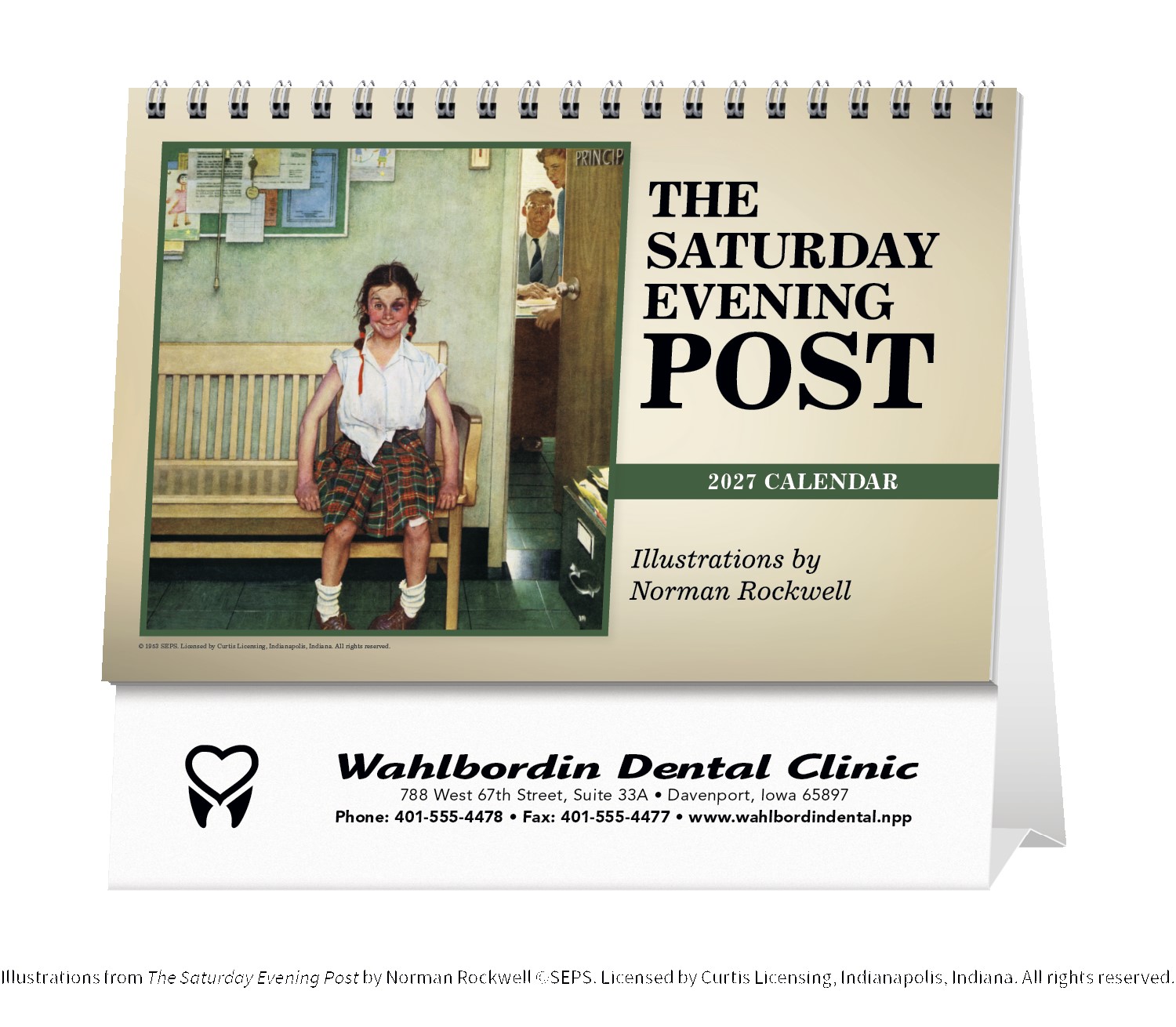 Picture of Triumph® Calendars The Saturday Evening Post Large Desk Calendar