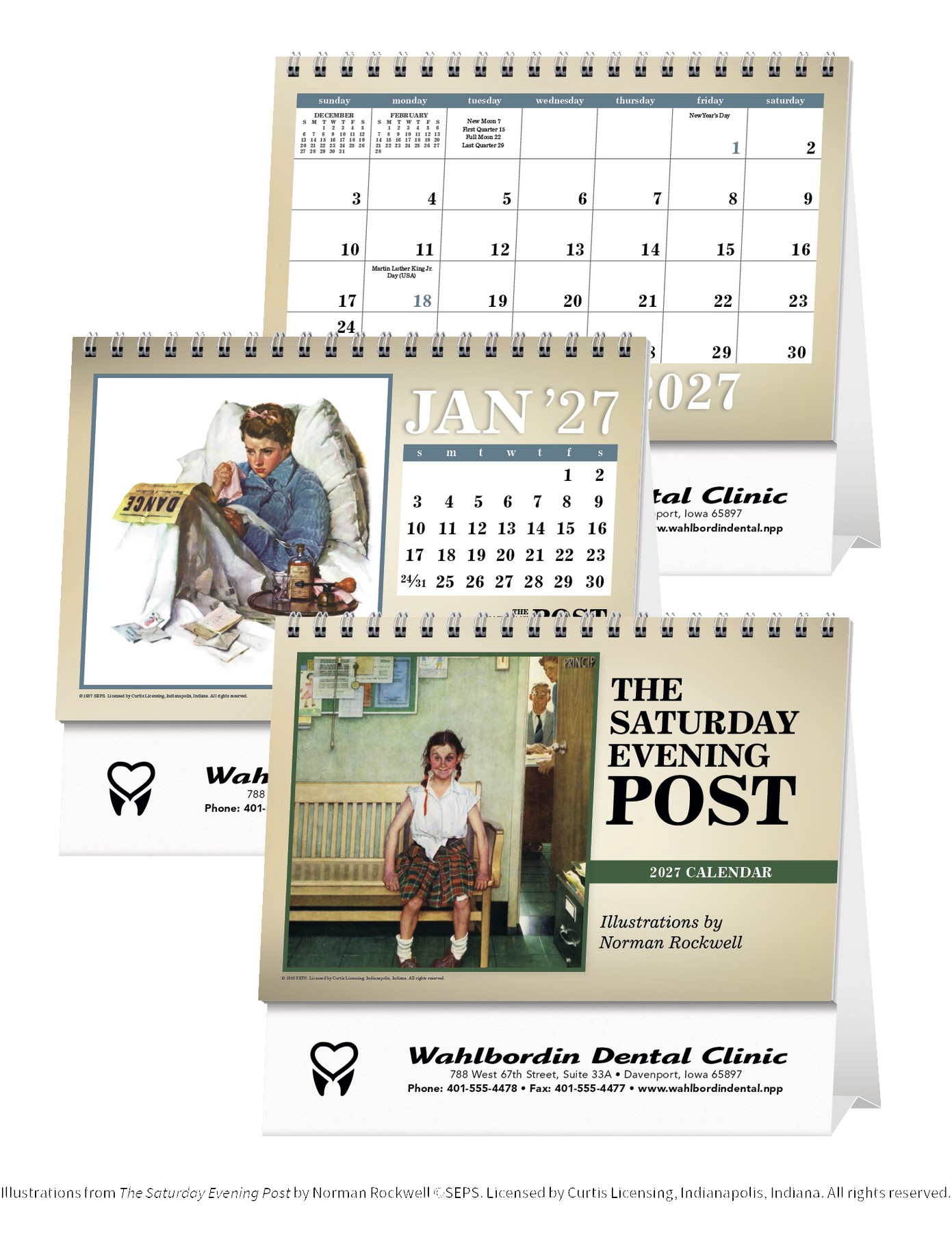 Picture of Triumph® Calendars The Saturday Evening Post Large Desk Calendar