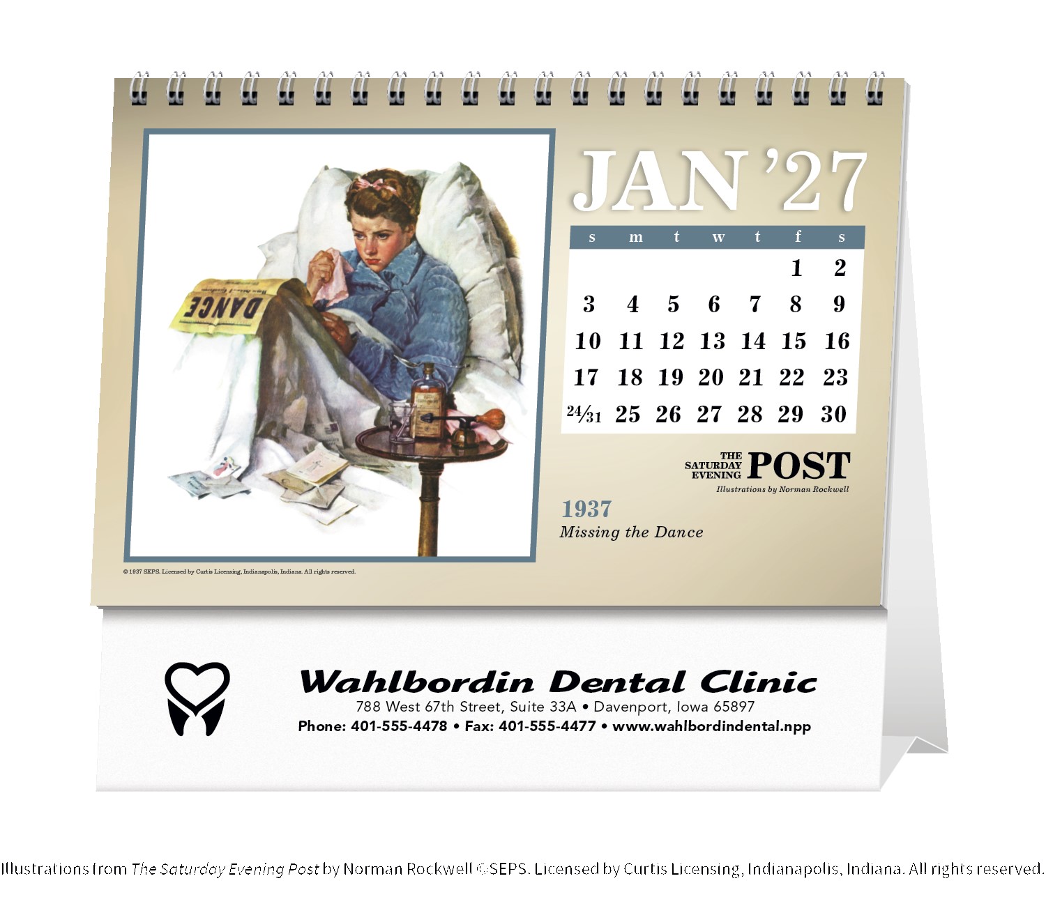 Picture of Triumph® Calendars The Saturday Evening Post Large Desk Calendar