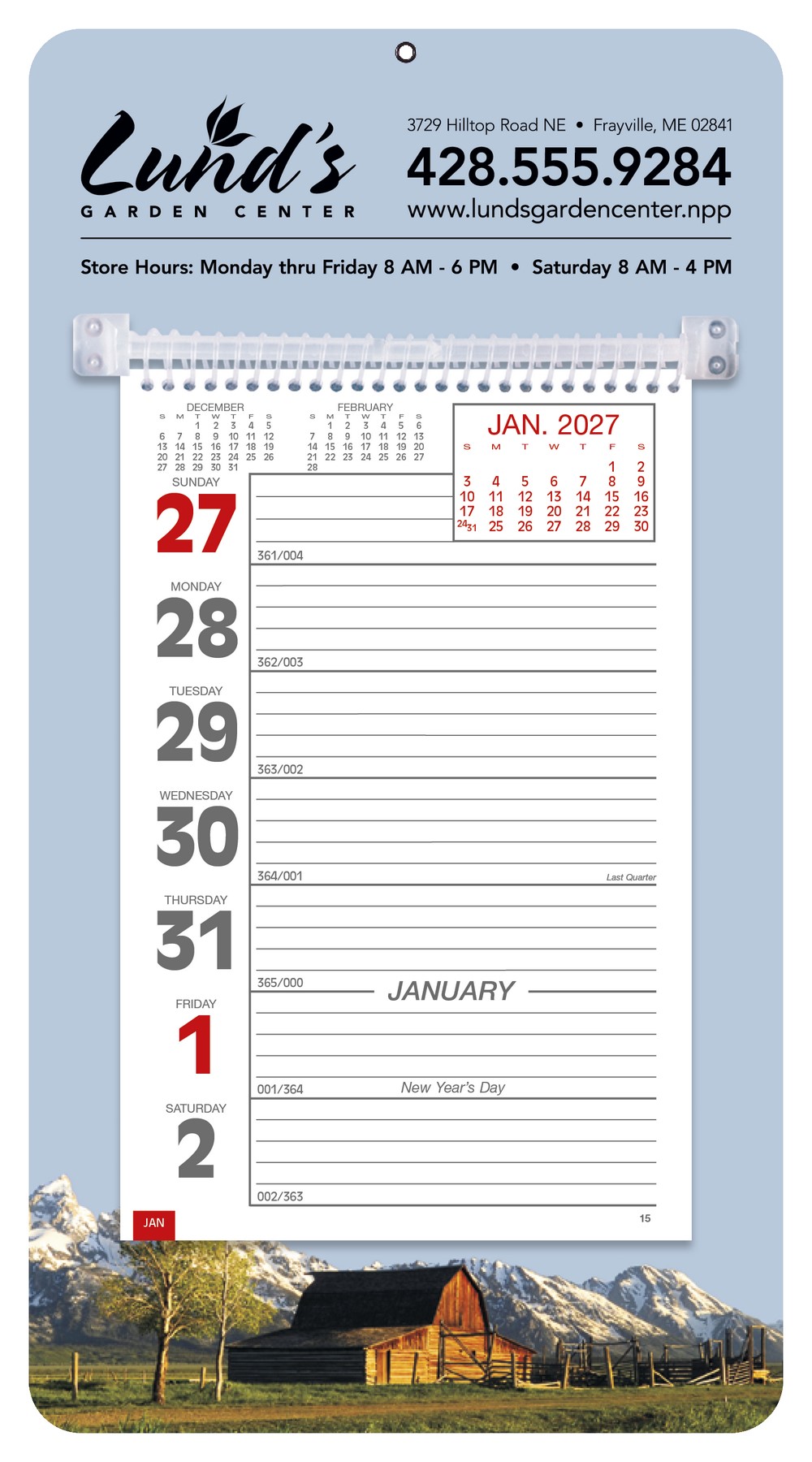 Picture of Triumph® Calendars Full-Color Weekly Memo Calendar
