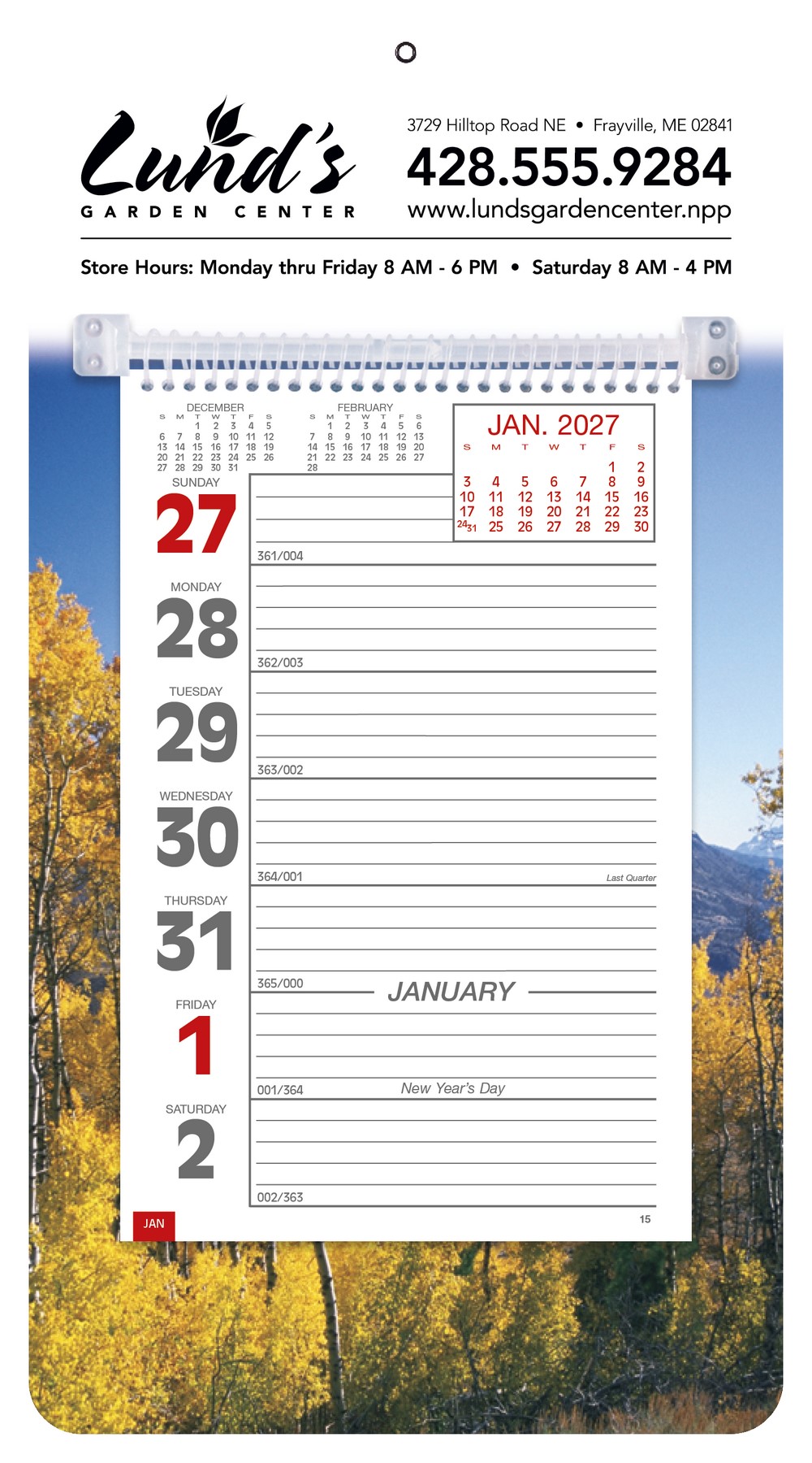 Picture of Triumph® Calendars Full-Color Weekly Memo Calendar