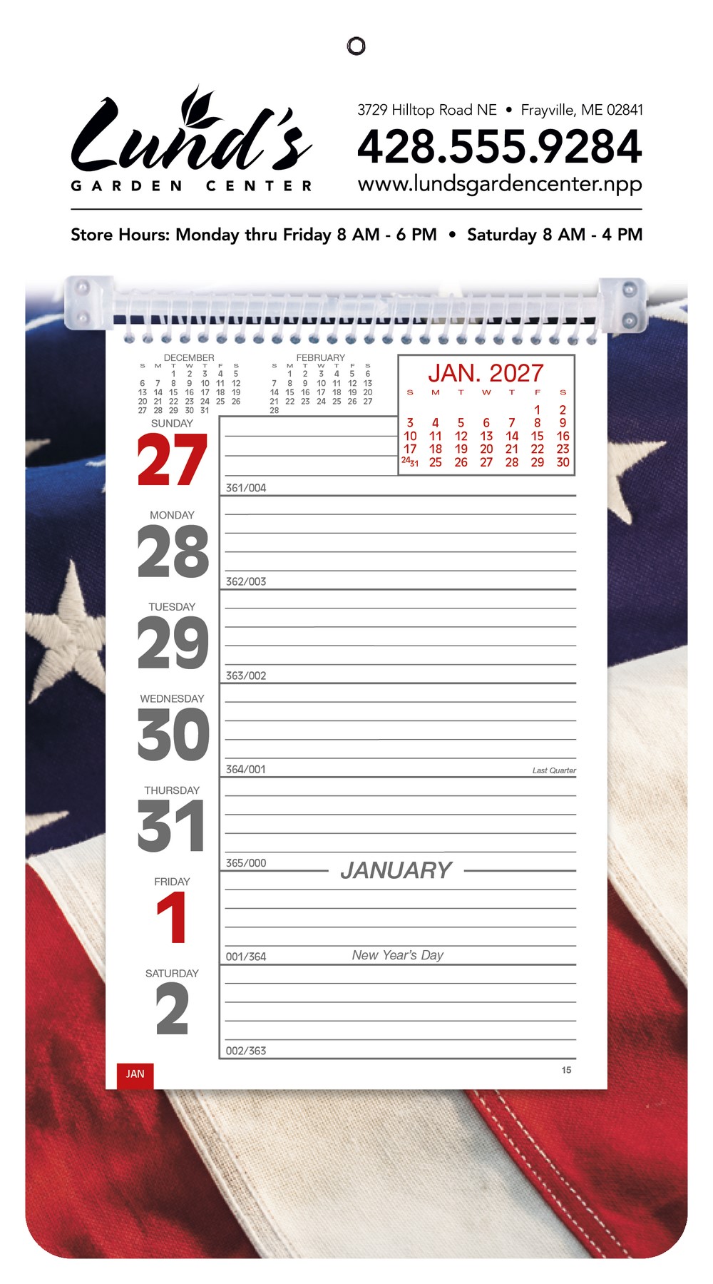 Picture of Triumph® Calendars Full-Color Weekly Memo Calendar