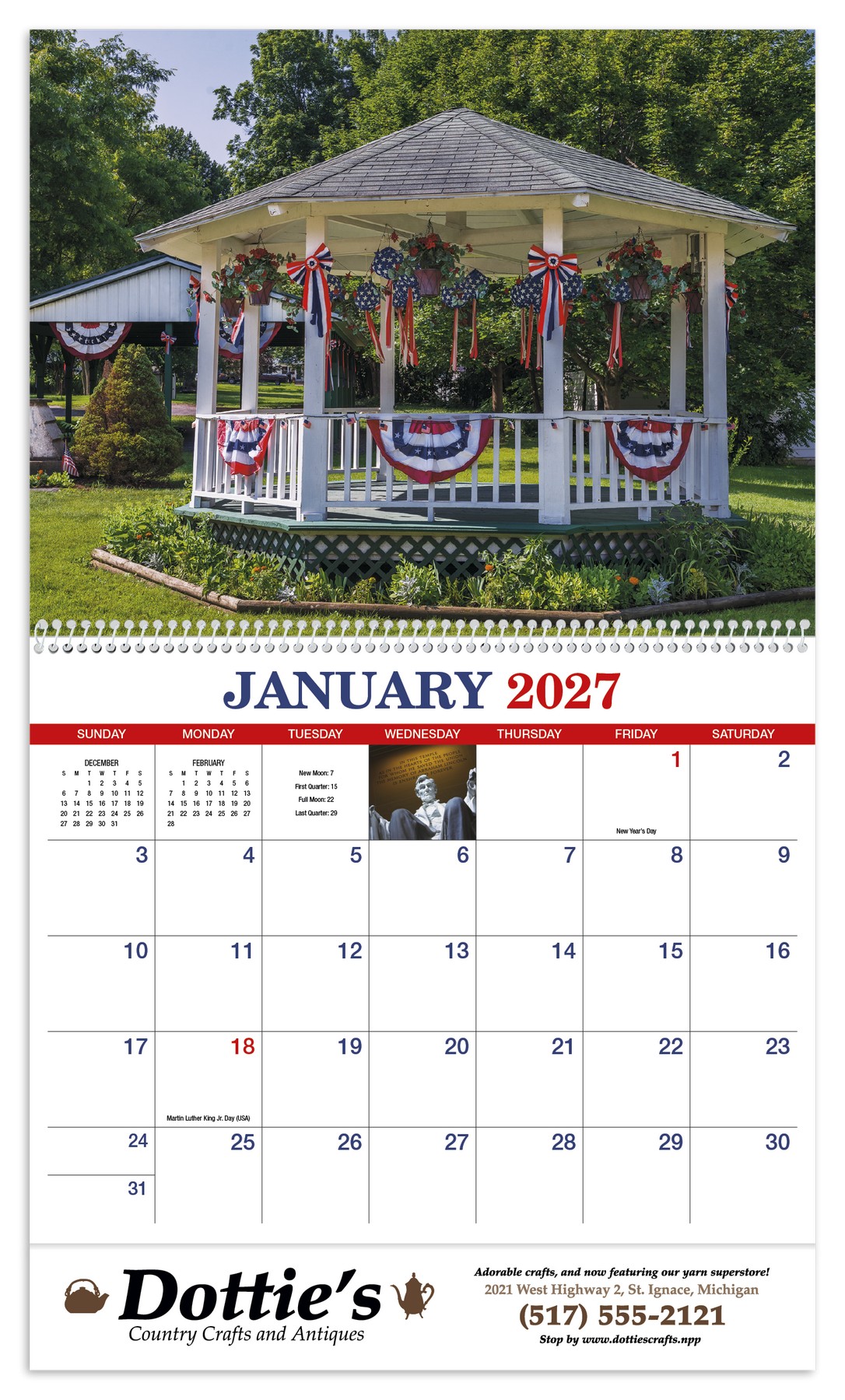 Picture of HotLine® Products America Appointment Calendar - Spiral