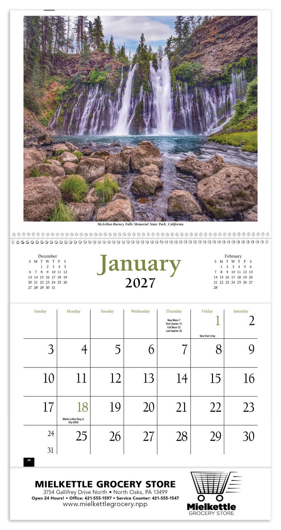 Picture of HotLine® Products Scenic America® Pocket Calendar