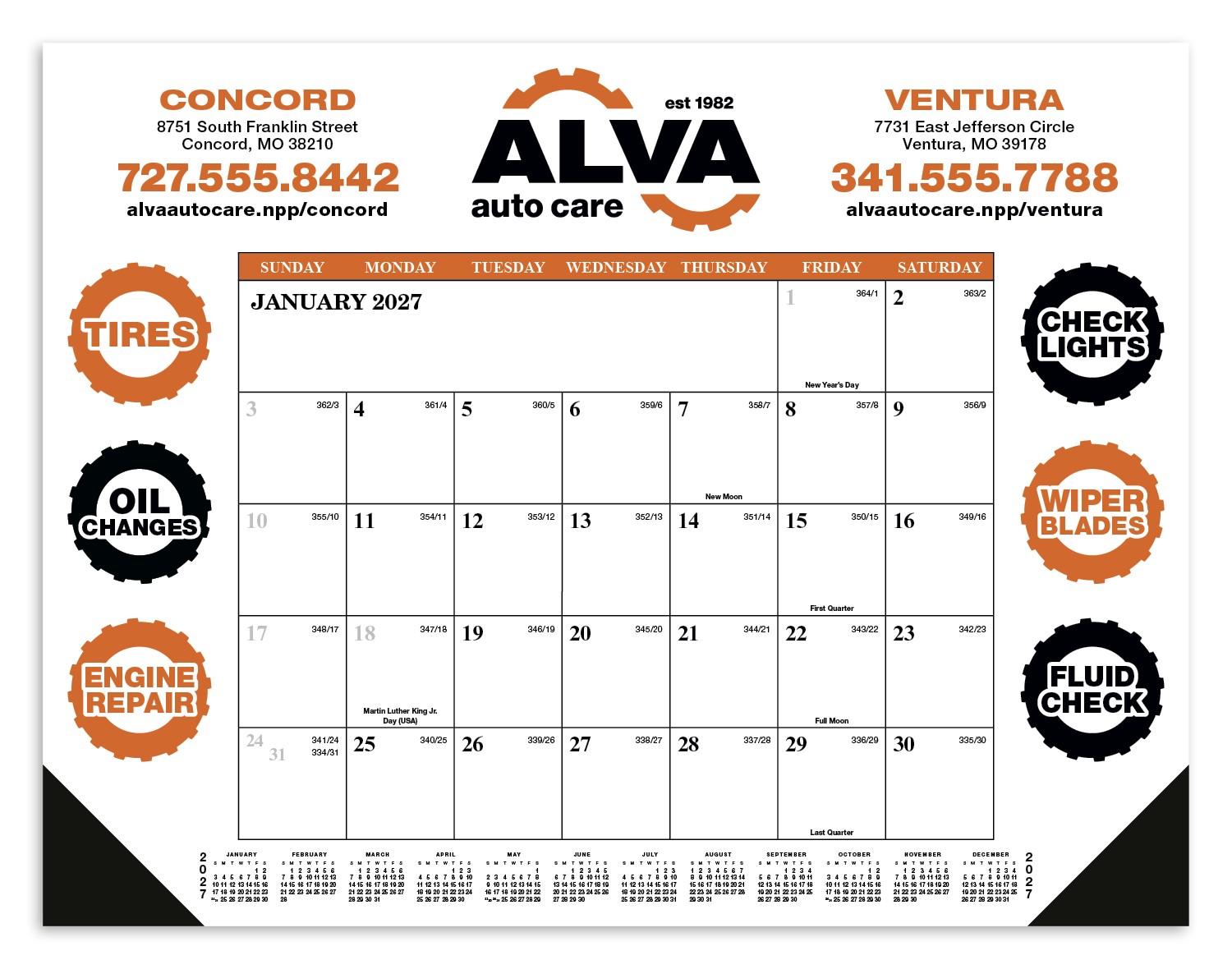 Picture of Skinner & Kennedy® Desk Pad Calendar