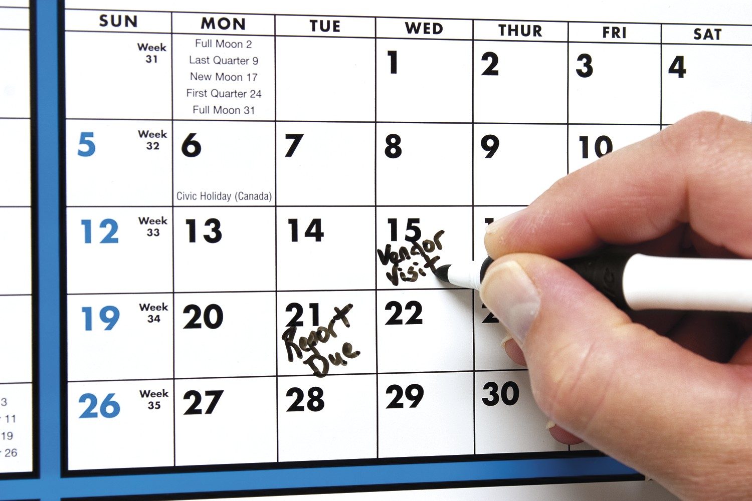 Picture of Triumph® Calendars Span-A-Year (Laminated with Marker) Calendar
