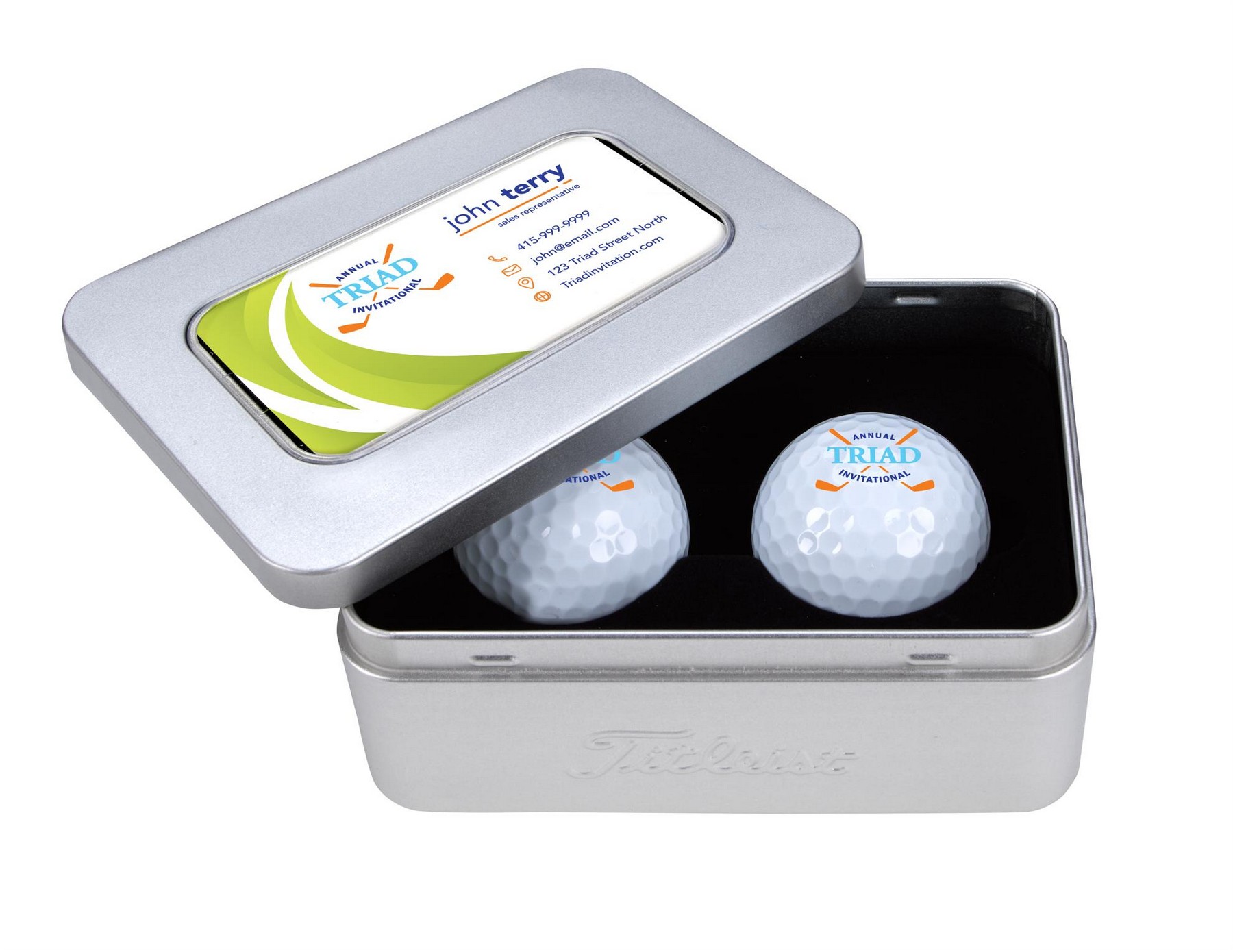 Picture of Titleist® 2-Ball Business Card Tin Pro V1®