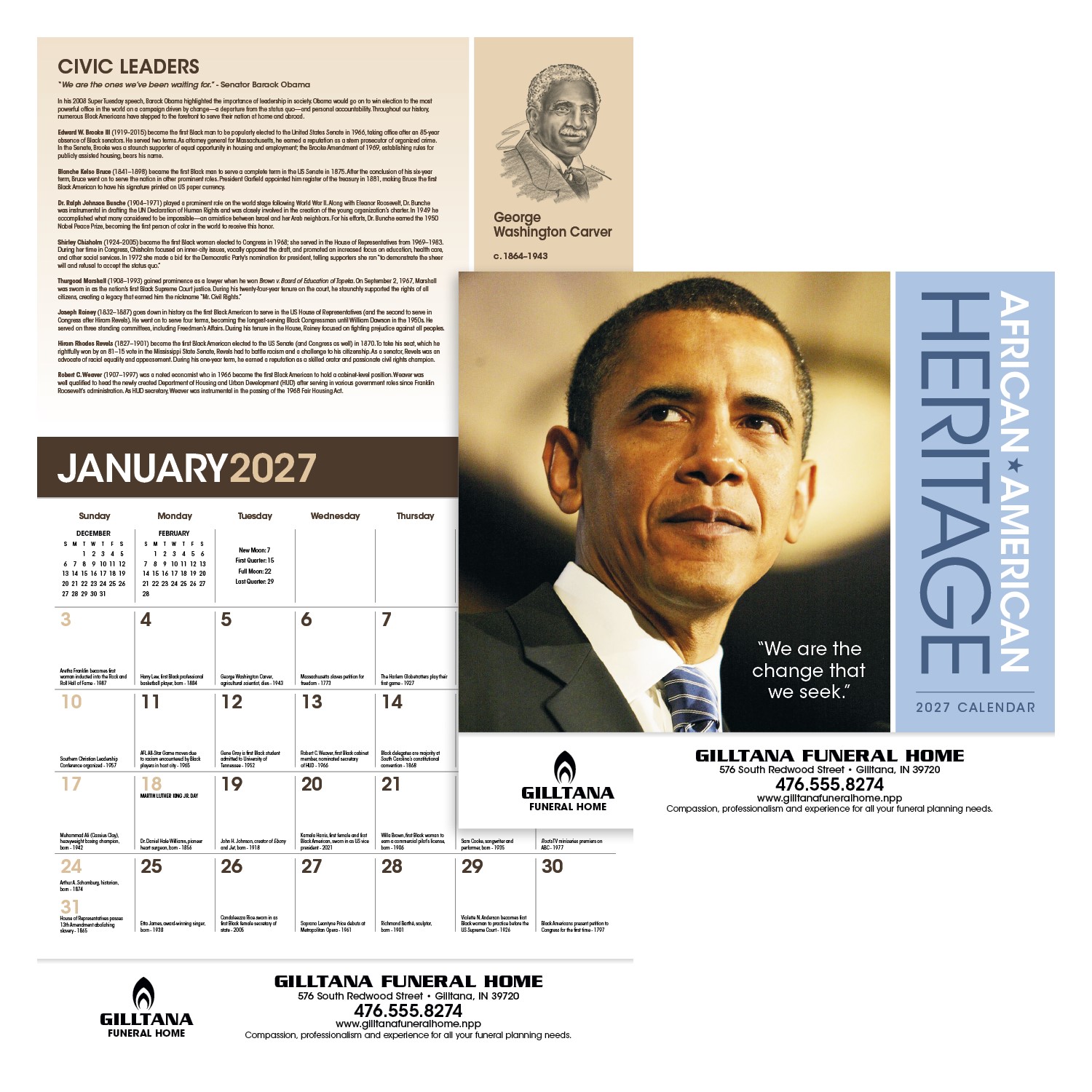 Picture of Triumph® Calendars African-American Heritage Barack Obama Calendar