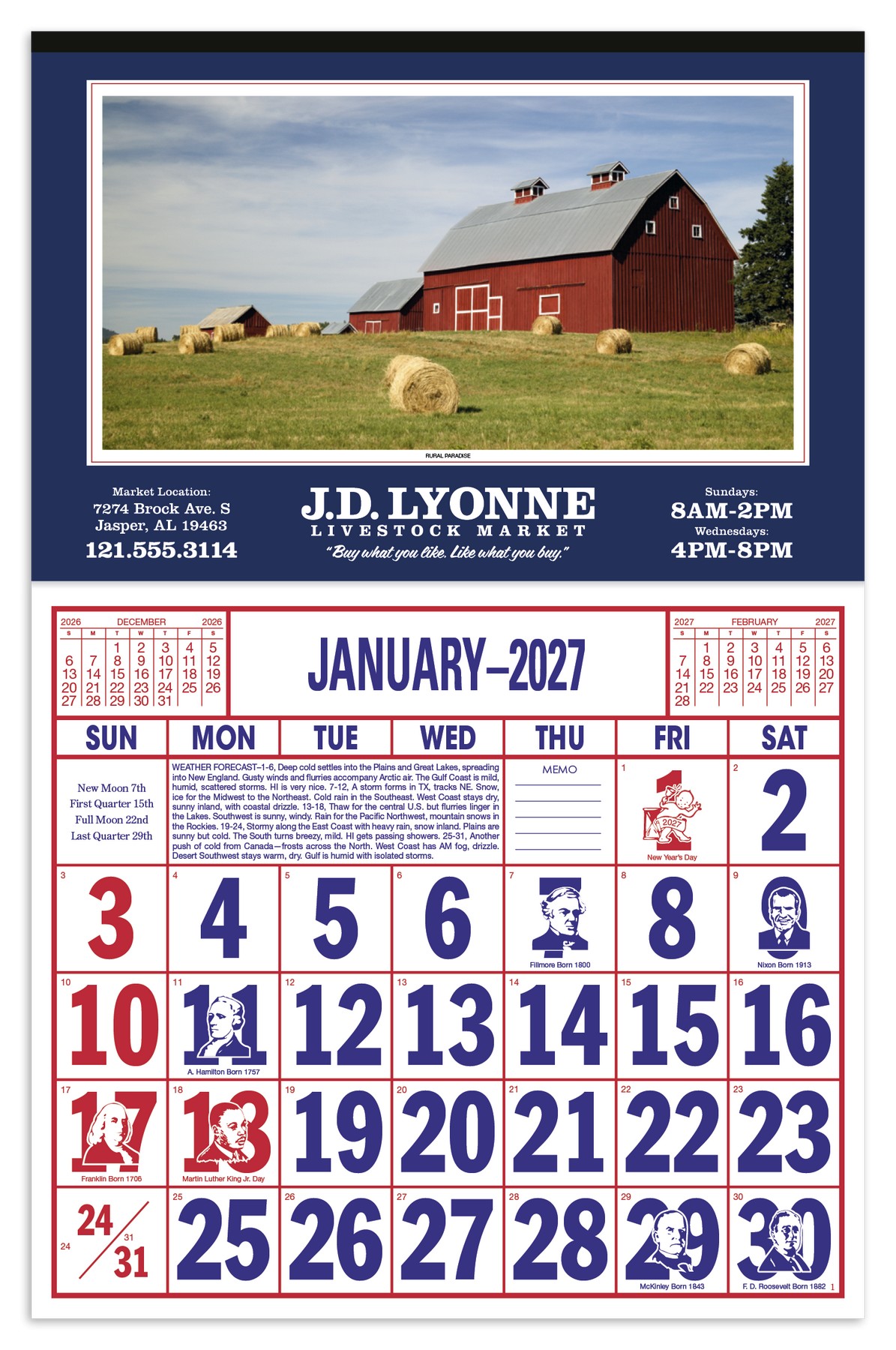 Picture of Skinner & Kennedy® Large Everyday Farm Memo