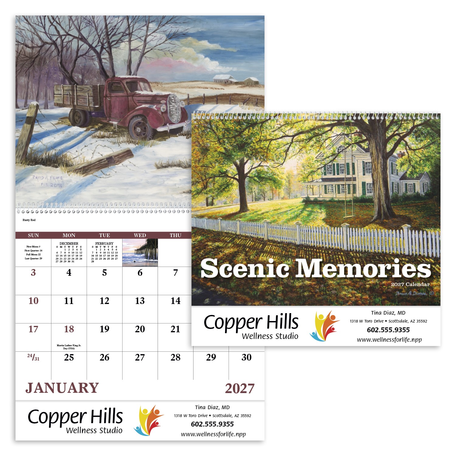 Picture of Good Value™ Scenic Memories - Spiral Calendar