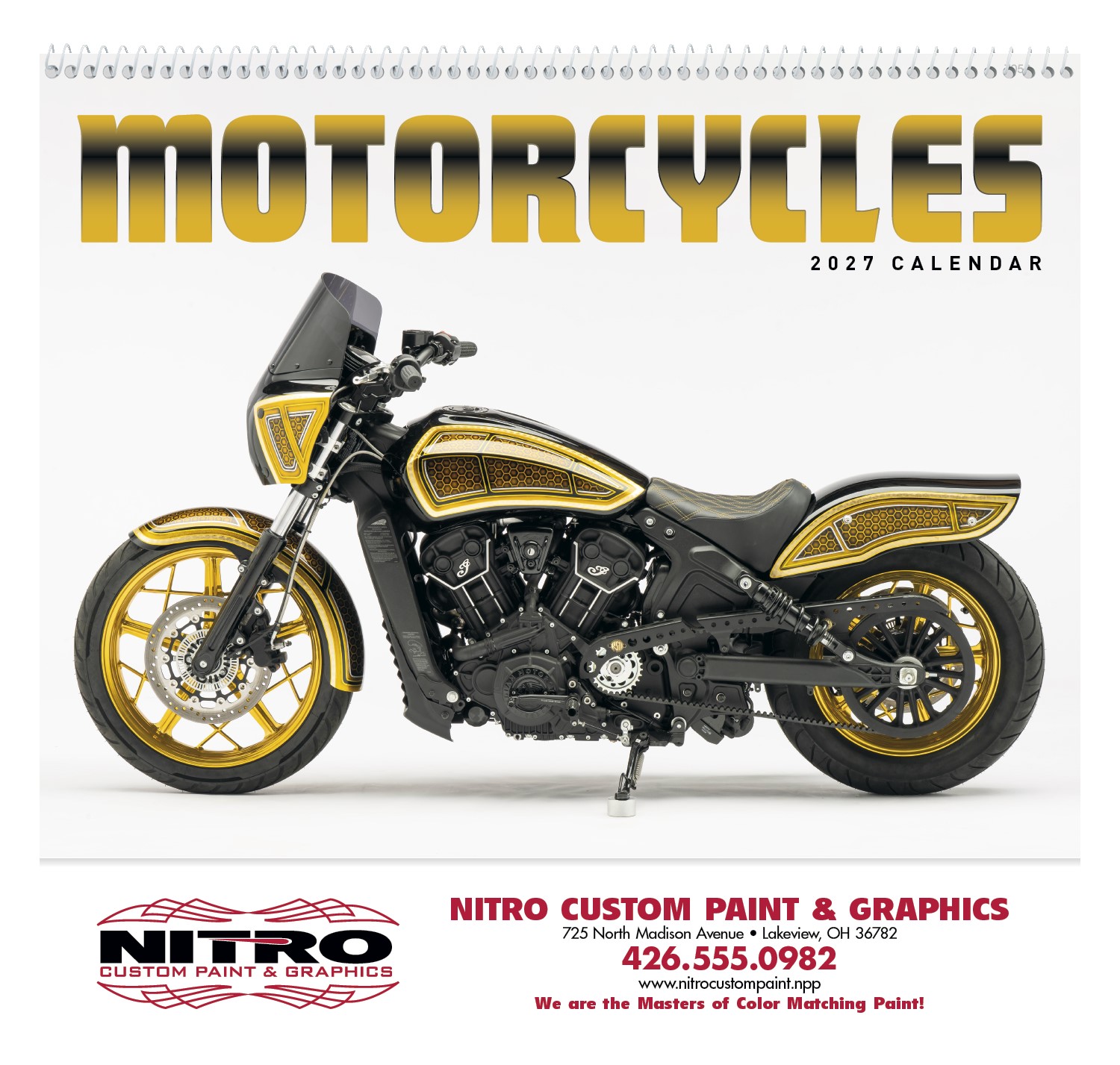 Picture of Good Value™ Motorcycles - Spiral Calendar