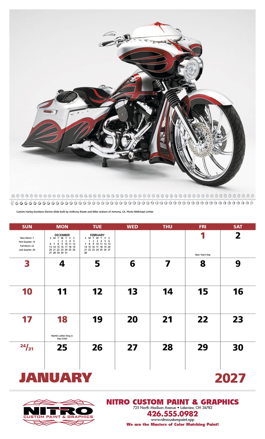 Picture of Good Value™ Motorcycles - Spiral Calendar