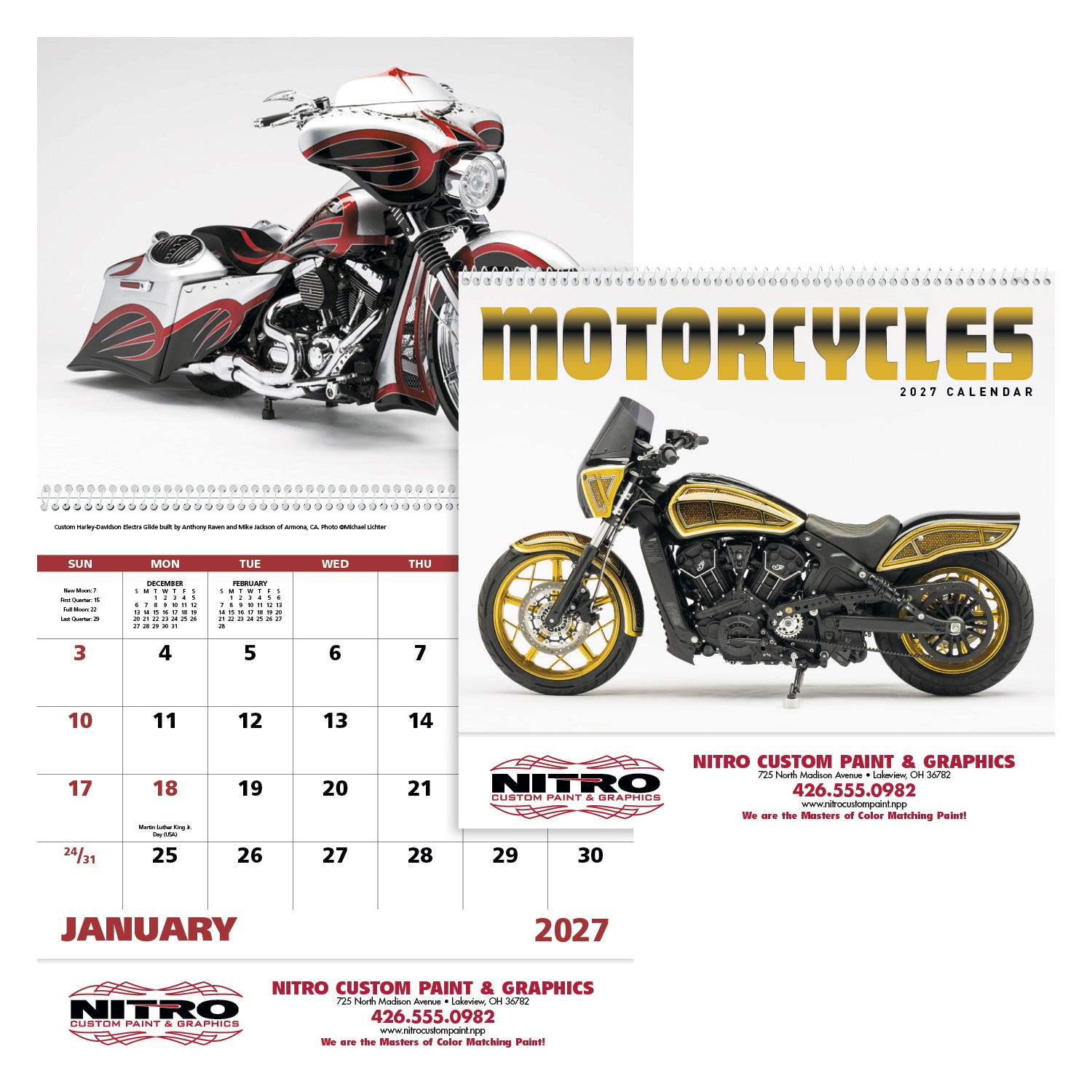 Picture of Good Value™ Motorcycles - Spiral Calendar