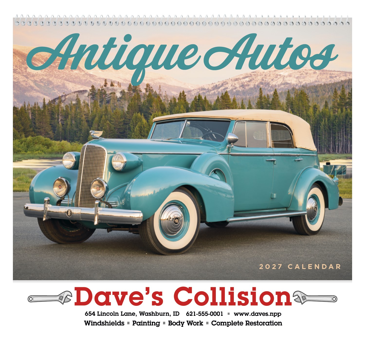 Picture of Good Value™ Antique Autos - Spiral Calendar
