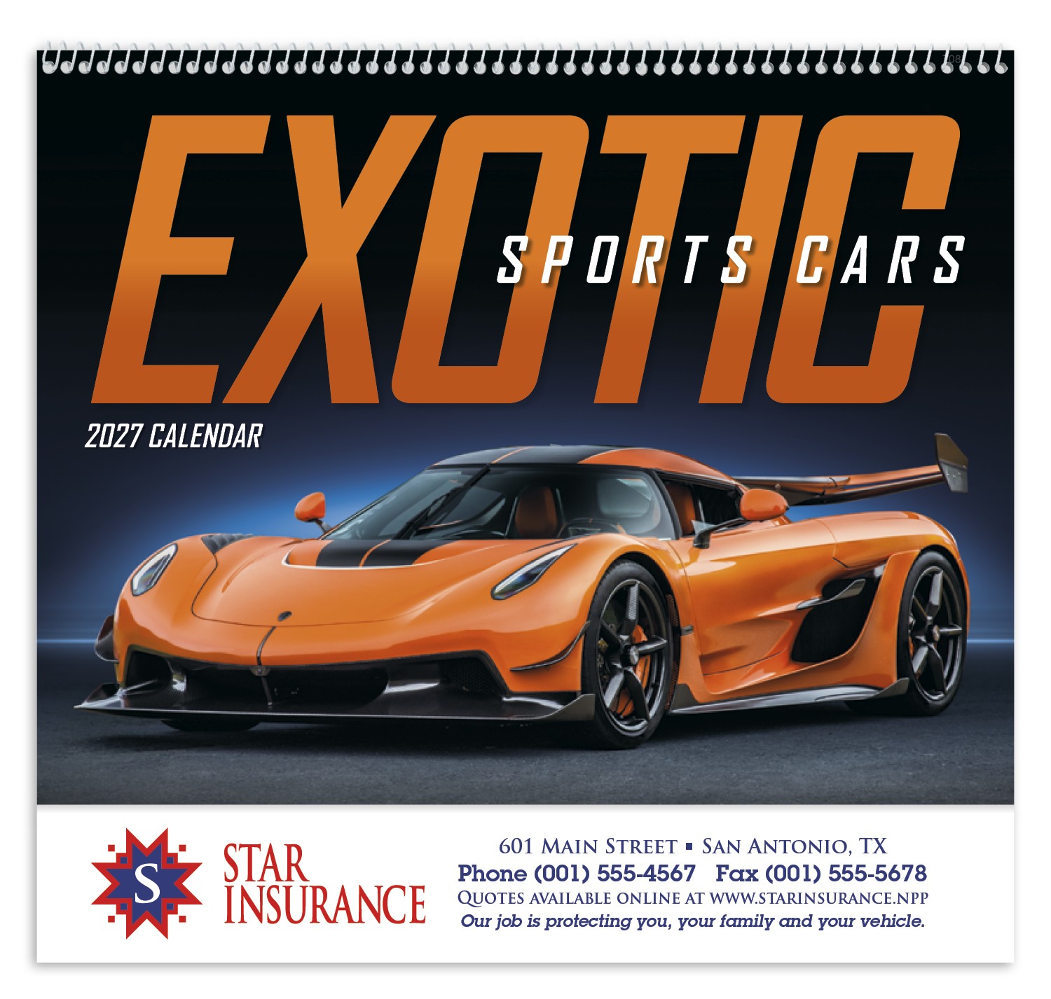 Picture of Good Value™ Exotic Sports Cars - Spiral Calendar