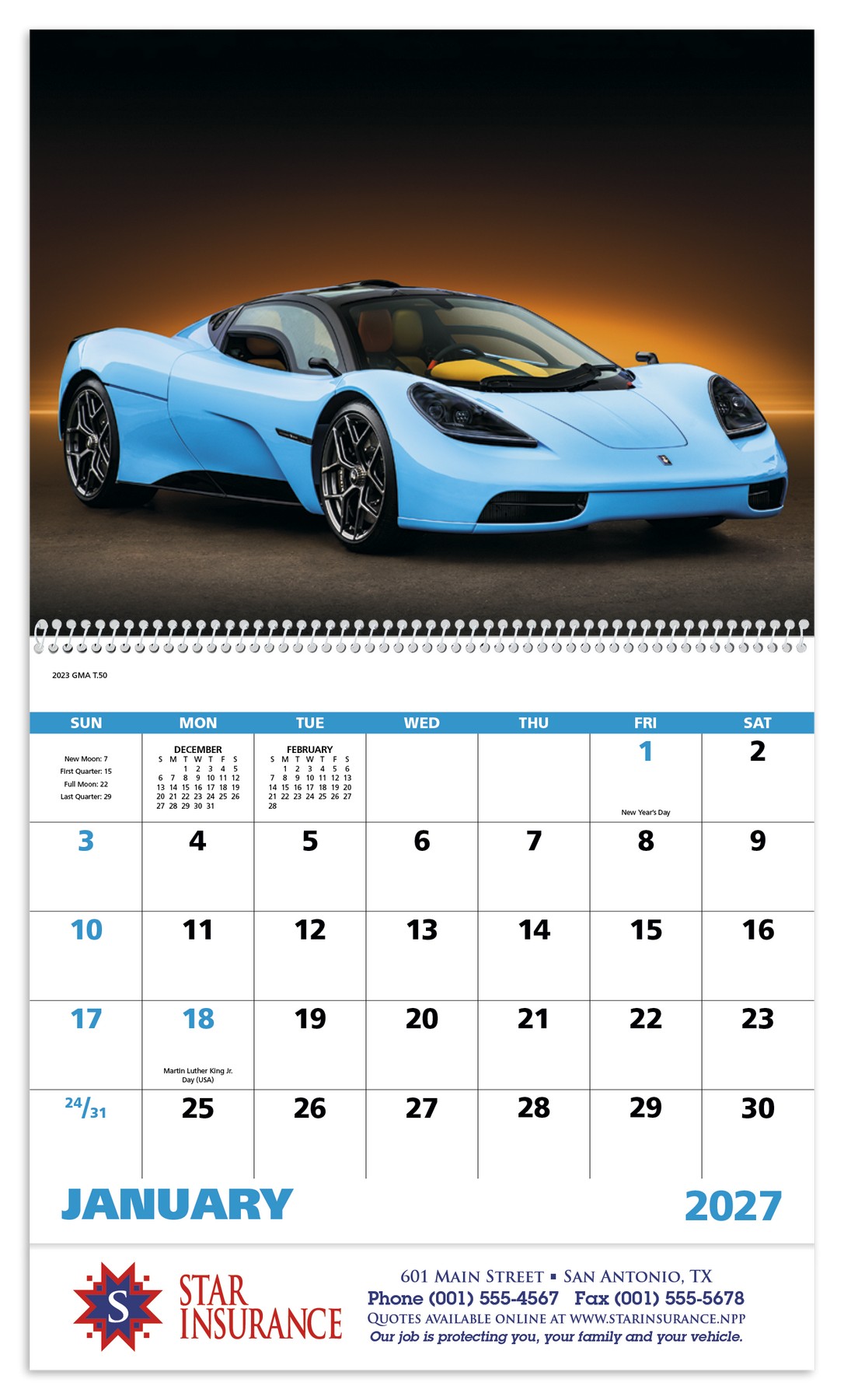 Picture of Good Value™ Exotic Sports Cars - Spiral Calendar