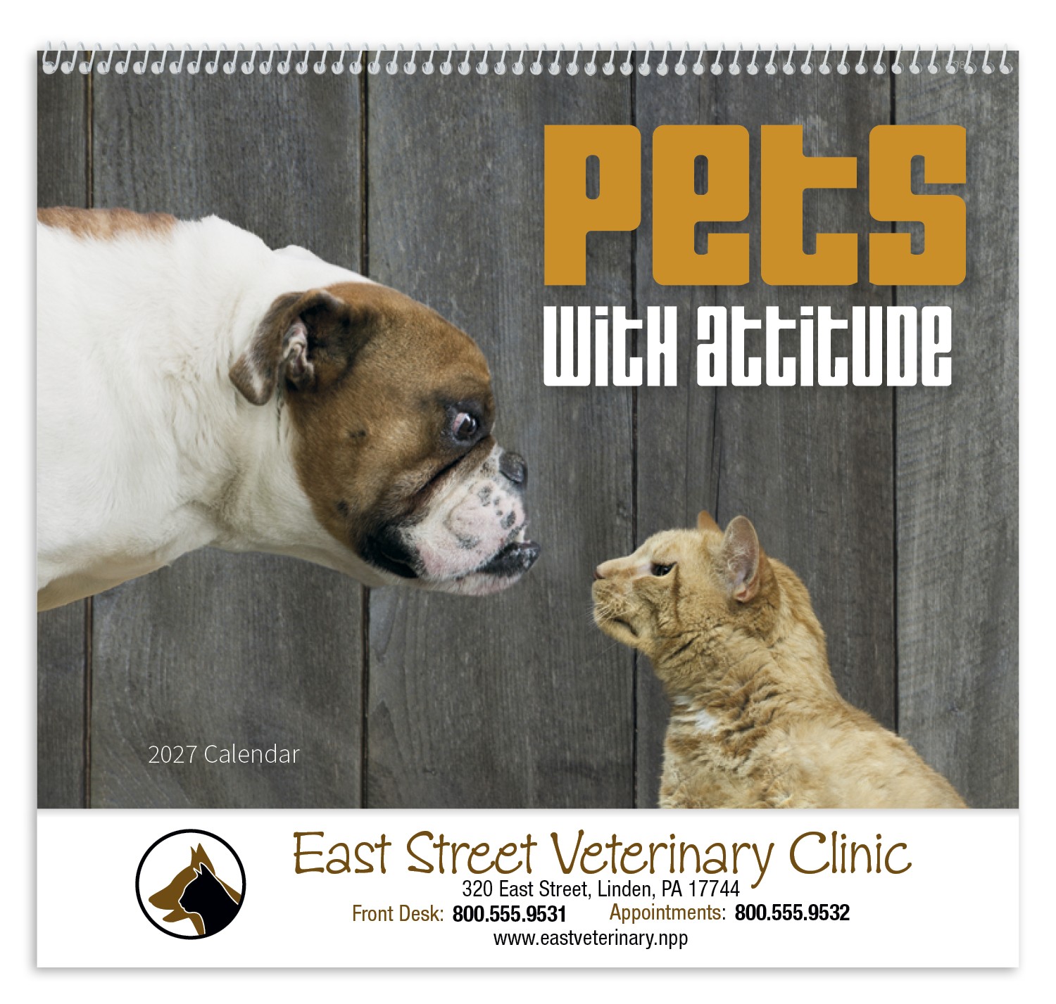 Picture of Good Value™ Pets with Attitude - Spiral Calendar