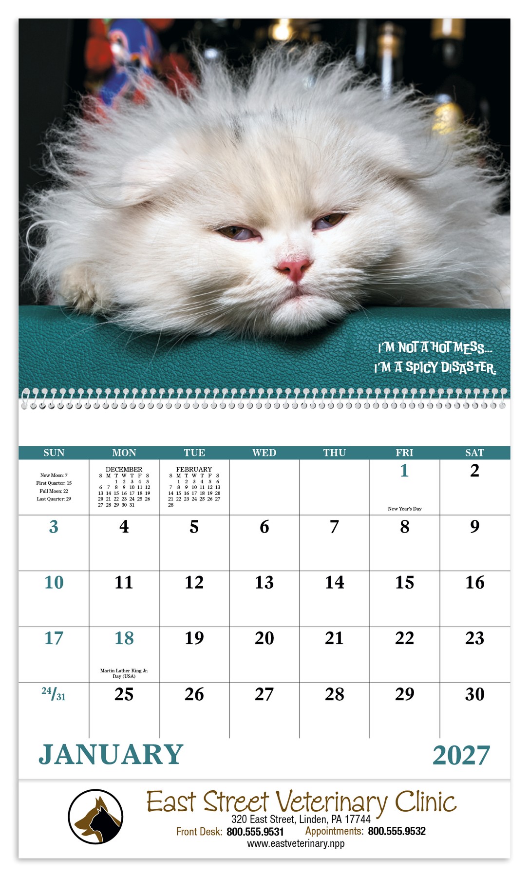 Picture of Good Value™ Pets with Attitude - Spiral Calendar