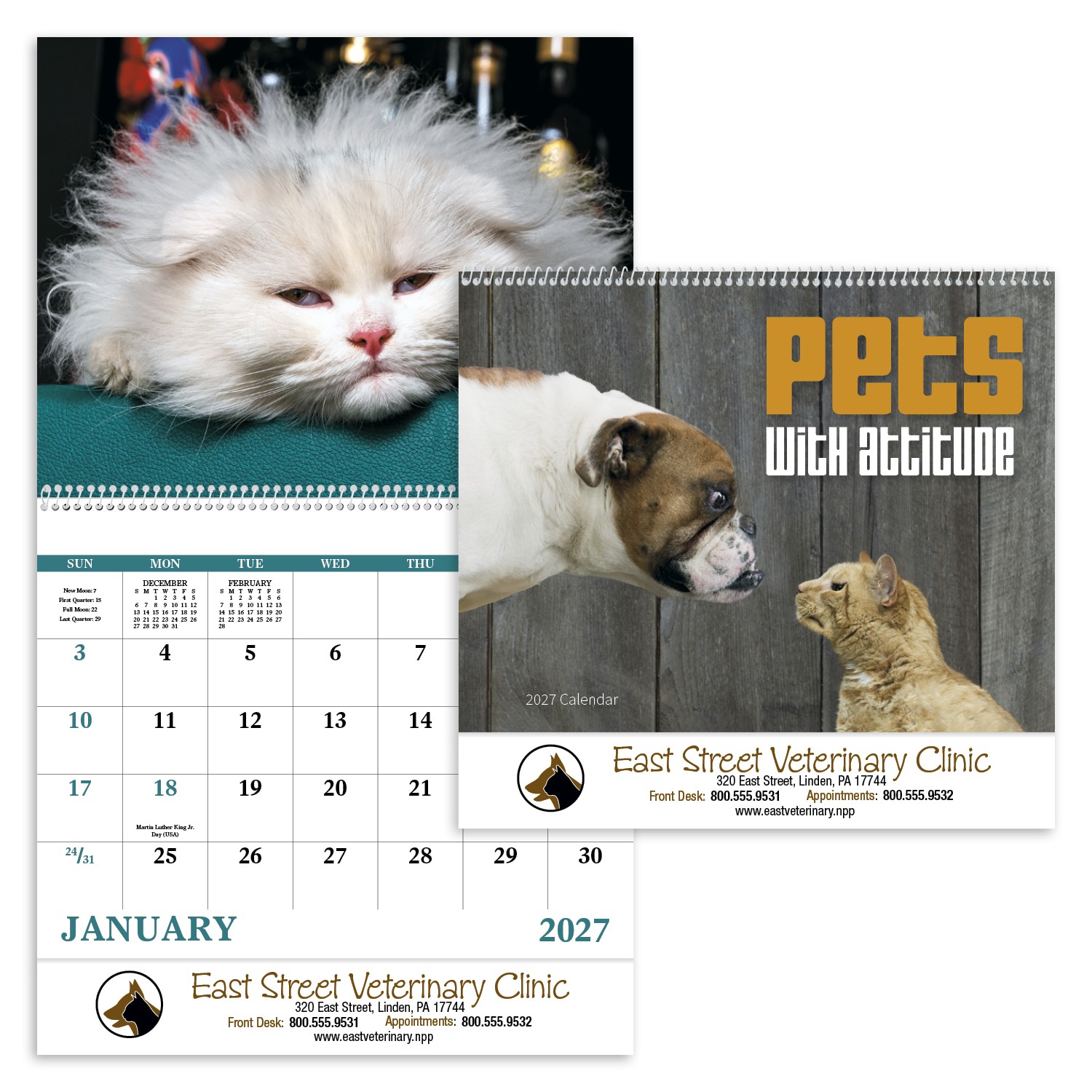 Picture of Good Value™ Pets with Attitude - Spiral Calendar
