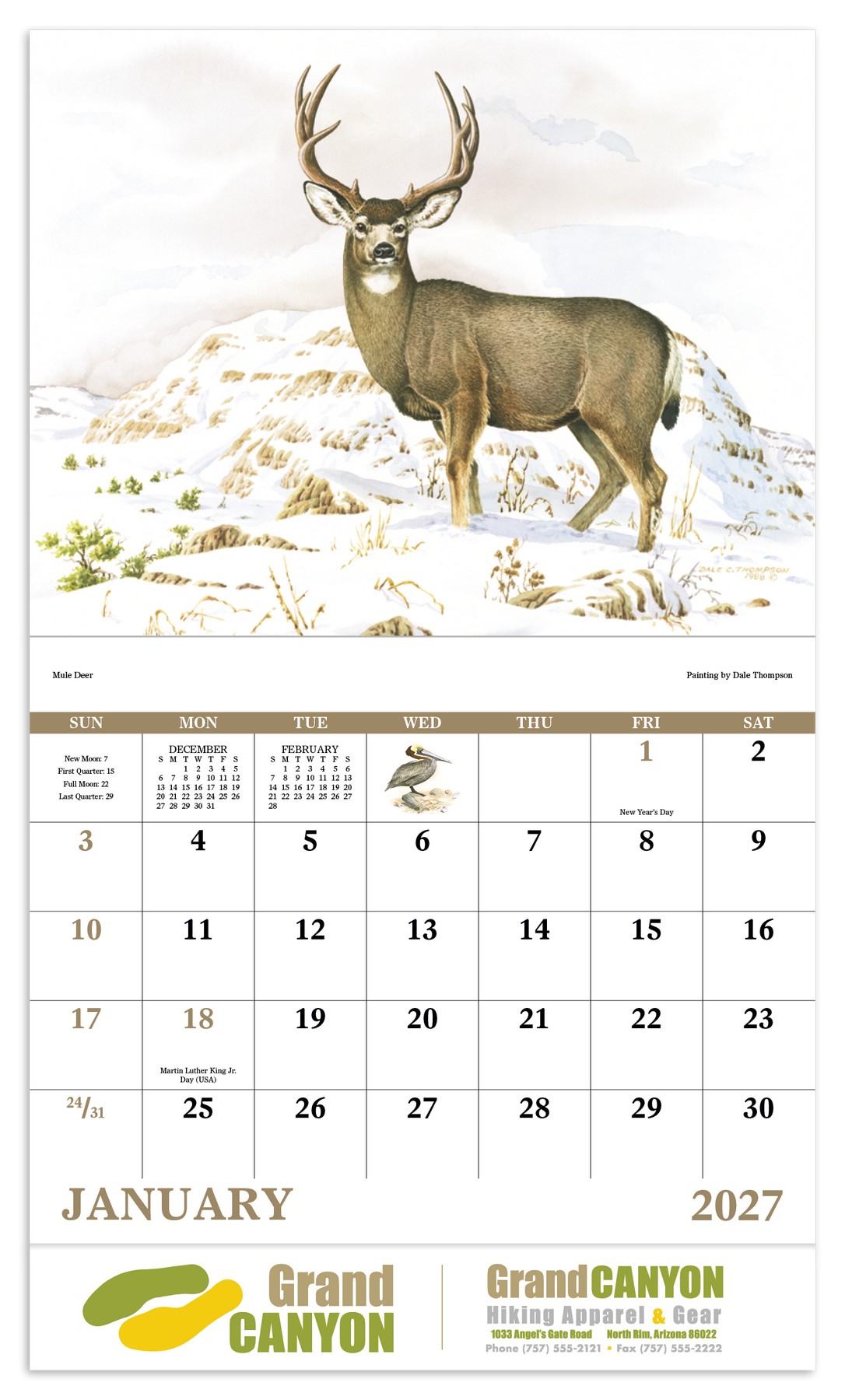 Picture of Good Value™ Wildlife Trek - Stapled Calendar