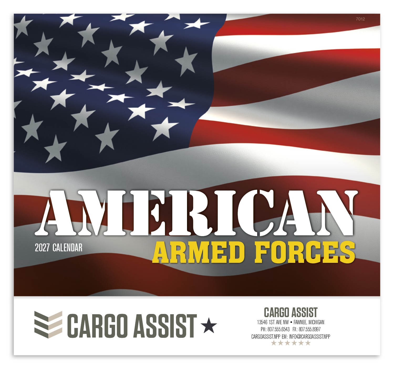 Picture of Good Value™ American Armed Forces - Stapled Calendar