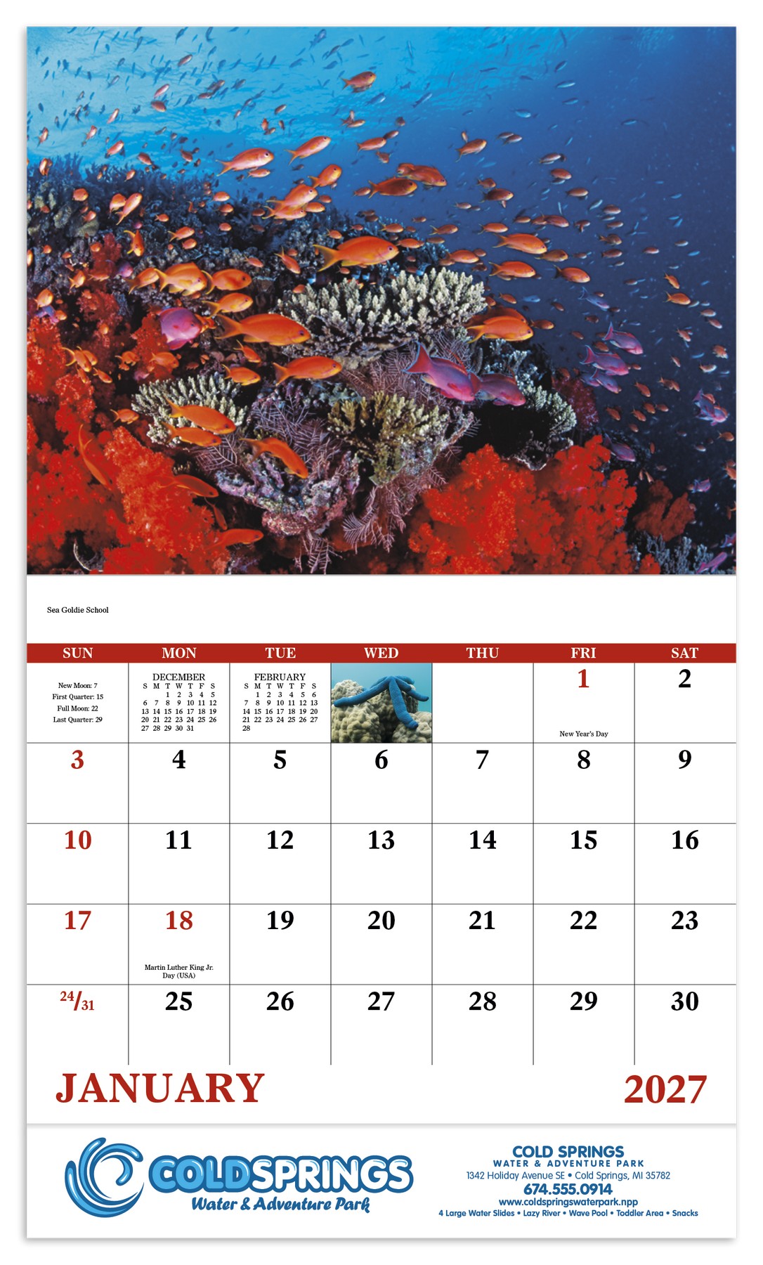 Picture of Good Value™ Ocean Glory - Stapled Calendar