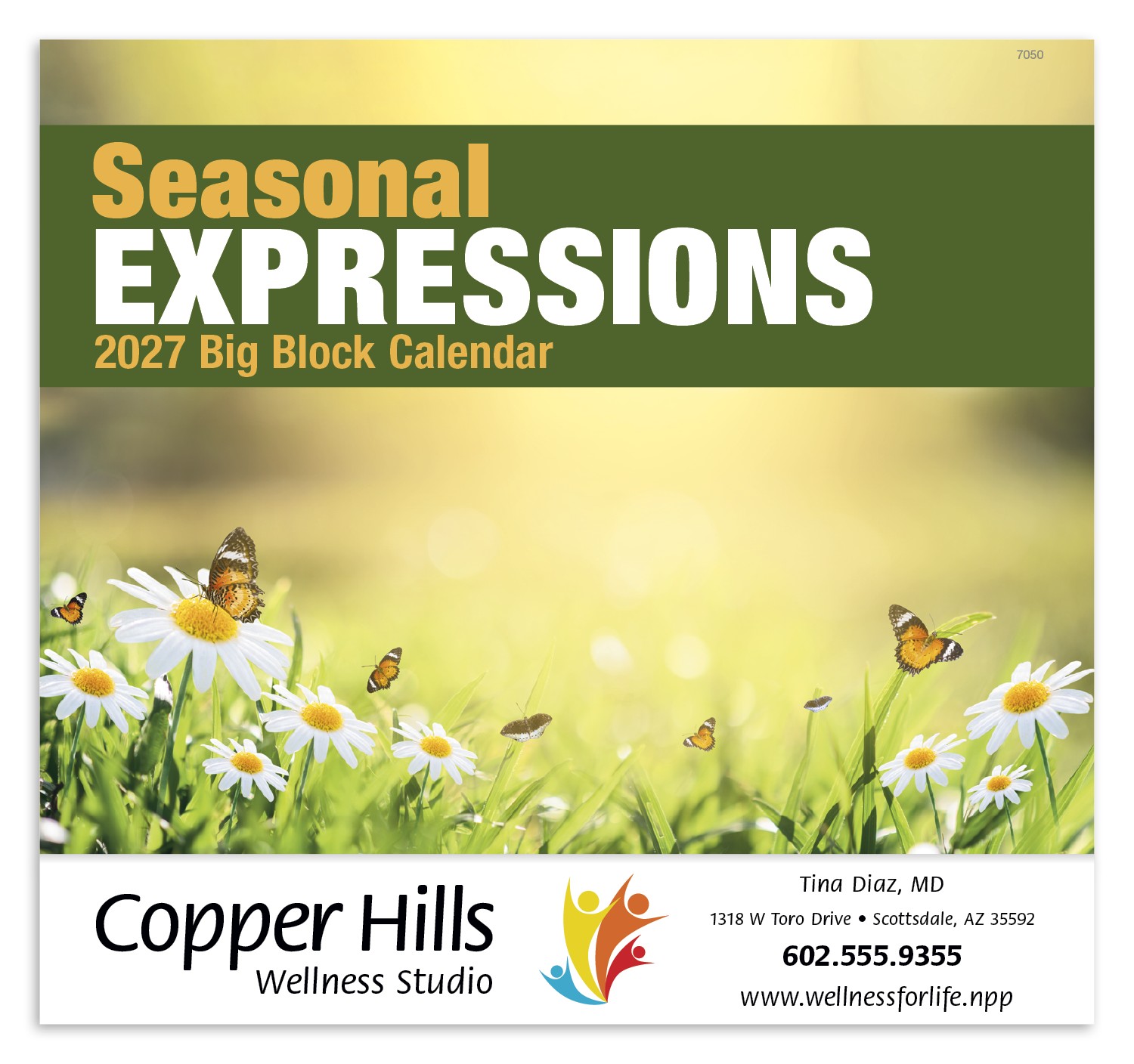 Picture of Good Value™ Seasonal Expressions Big Block - Stapled Calendar