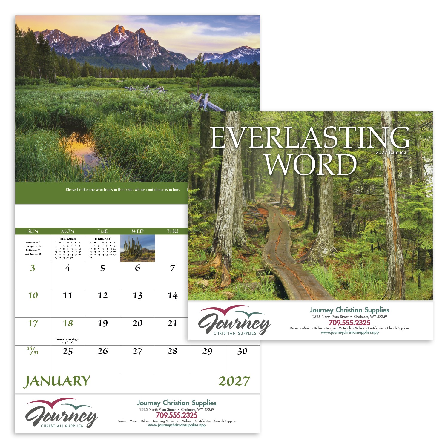 Picture of Good Value™ Everlasting Word - Stapled Calendar