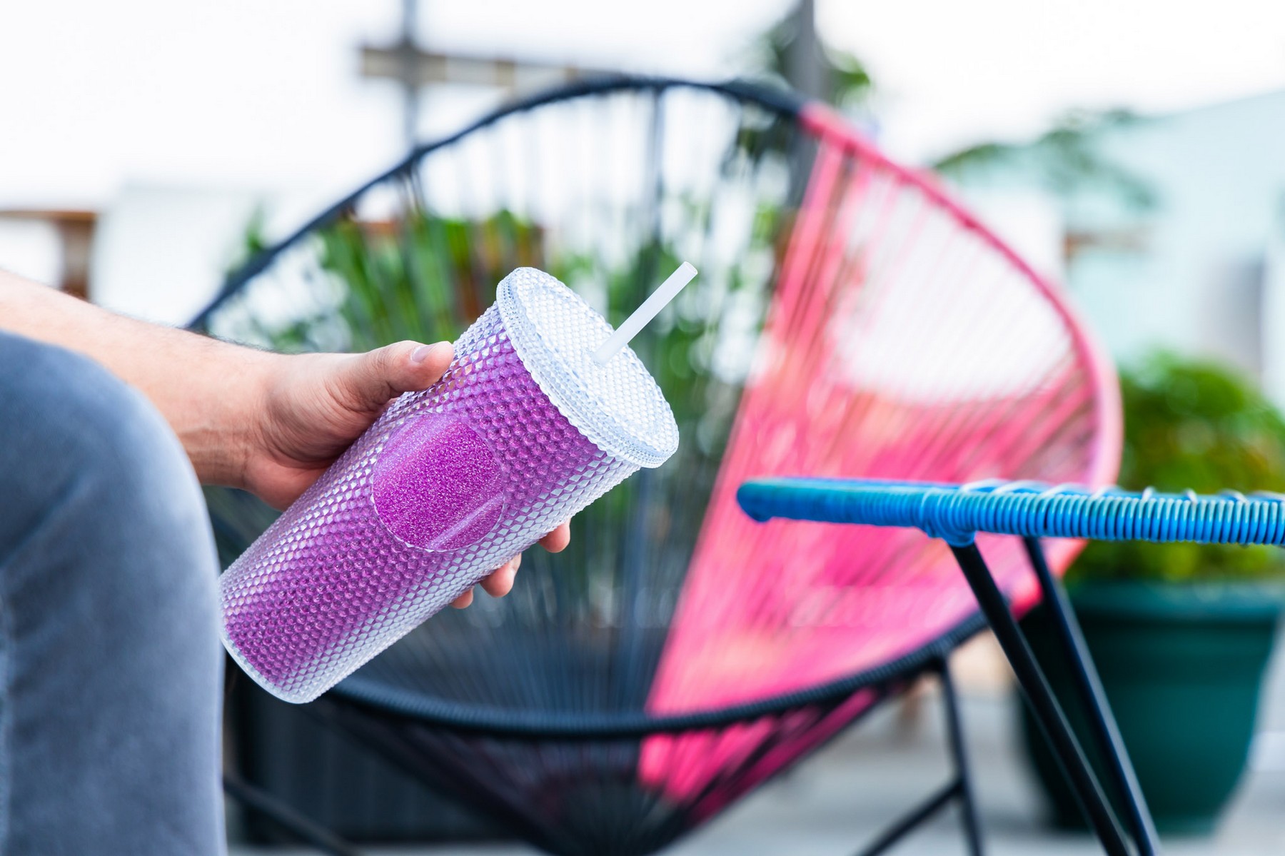 Picture of 24 oz Bux Glitter Recycled Tumbler