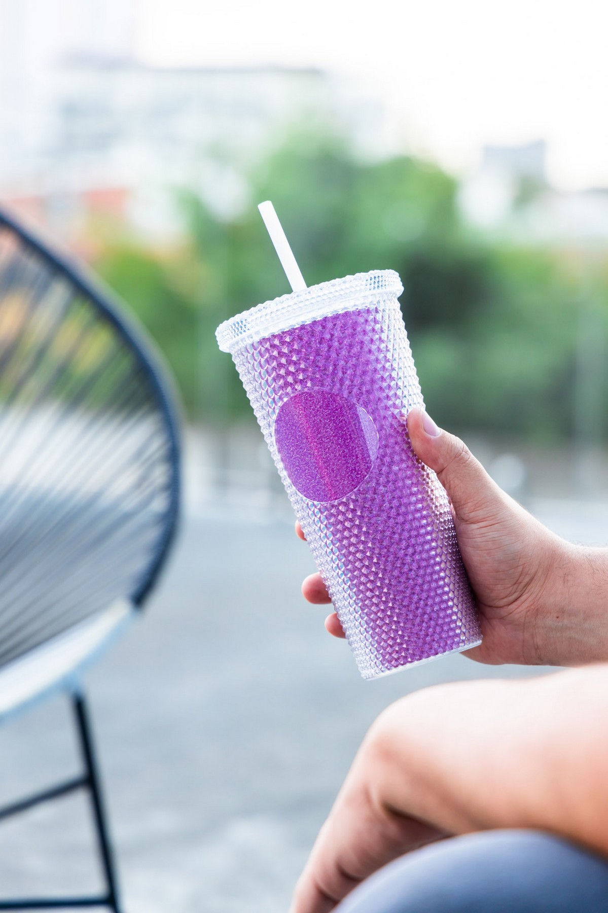 Picture of 24 oz Bux Glitter Recycled Tumbler