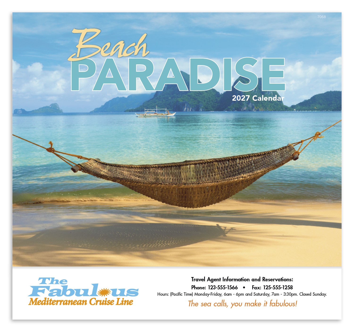 Picture of Good Value™ Beach Paradise - Stapled Calendar
