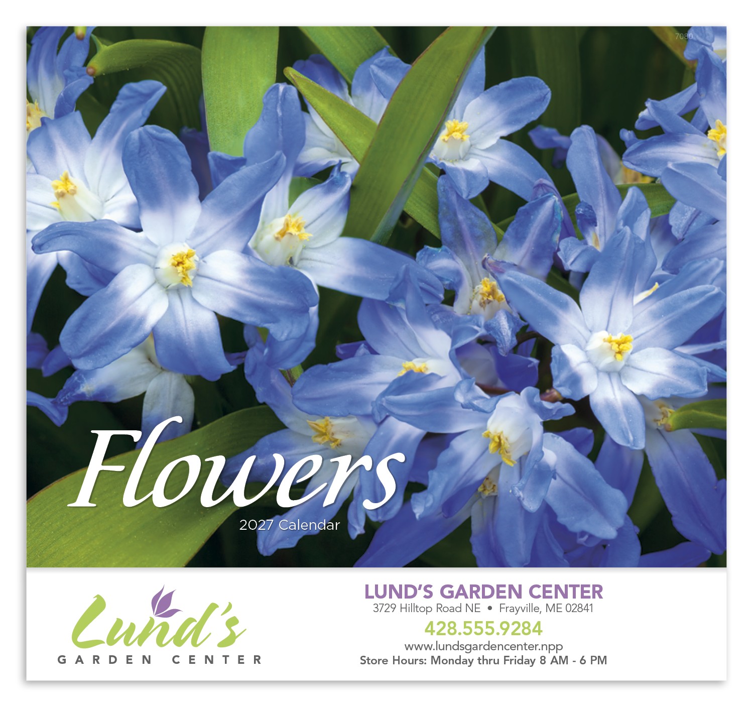 Picture of Good Value™ Flowers - Stapled Calendar