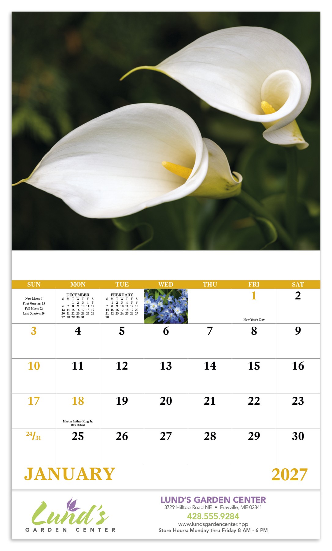 Picture of Good Value™ Flowers - Stapled Calendar